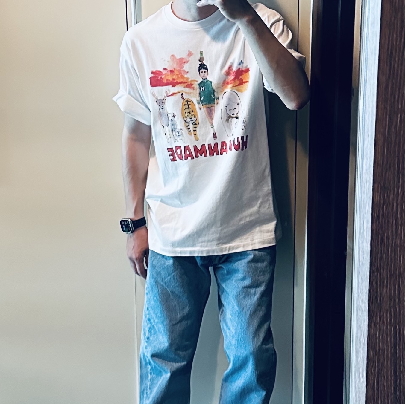Human Made Keiko Sootome T-Shirt #12 White, Nike Air Max 95 OG Neon 착용 스타일 - 2