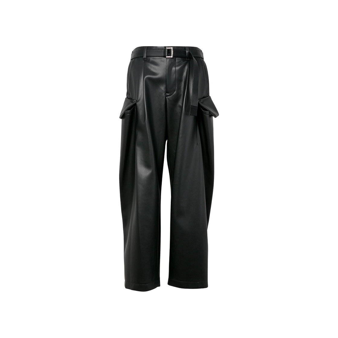 25-03750M-001 Sacai Faux Leather Pants Black