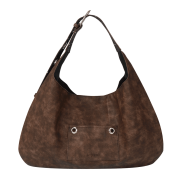 Leterie Buckle Reversible Shoulder Bag_Brown