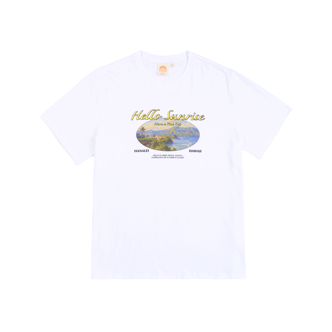 헬로선라이즈 HS 하나레이 베이 티셔츠 화이트(Hello Sunrise HS Hanalei Bay Tee White)