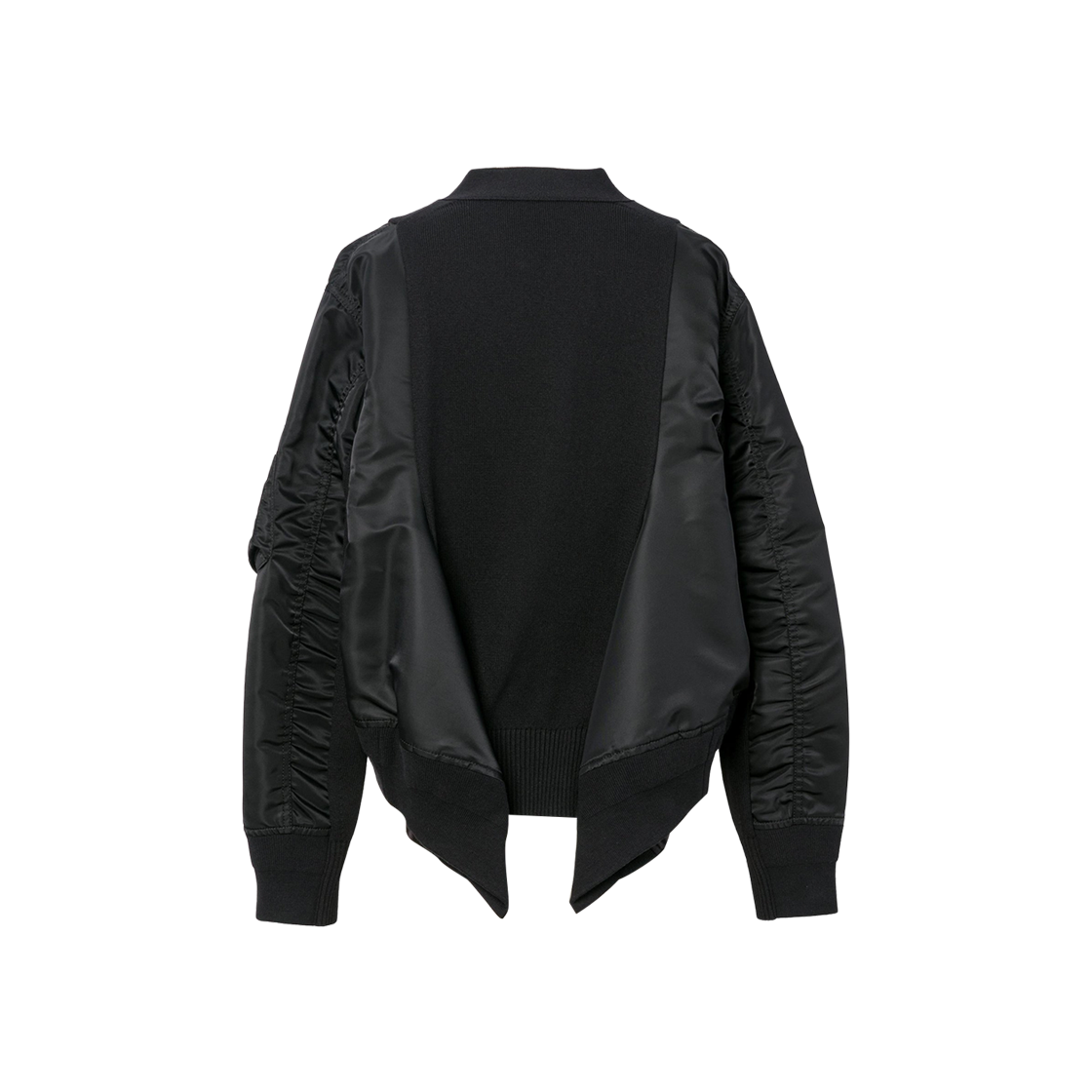 (W) 사카이 나일론 트윌 니트 가디건 블랙((W) Sacai Nylon Twill Knit Cardigan Black) - 2