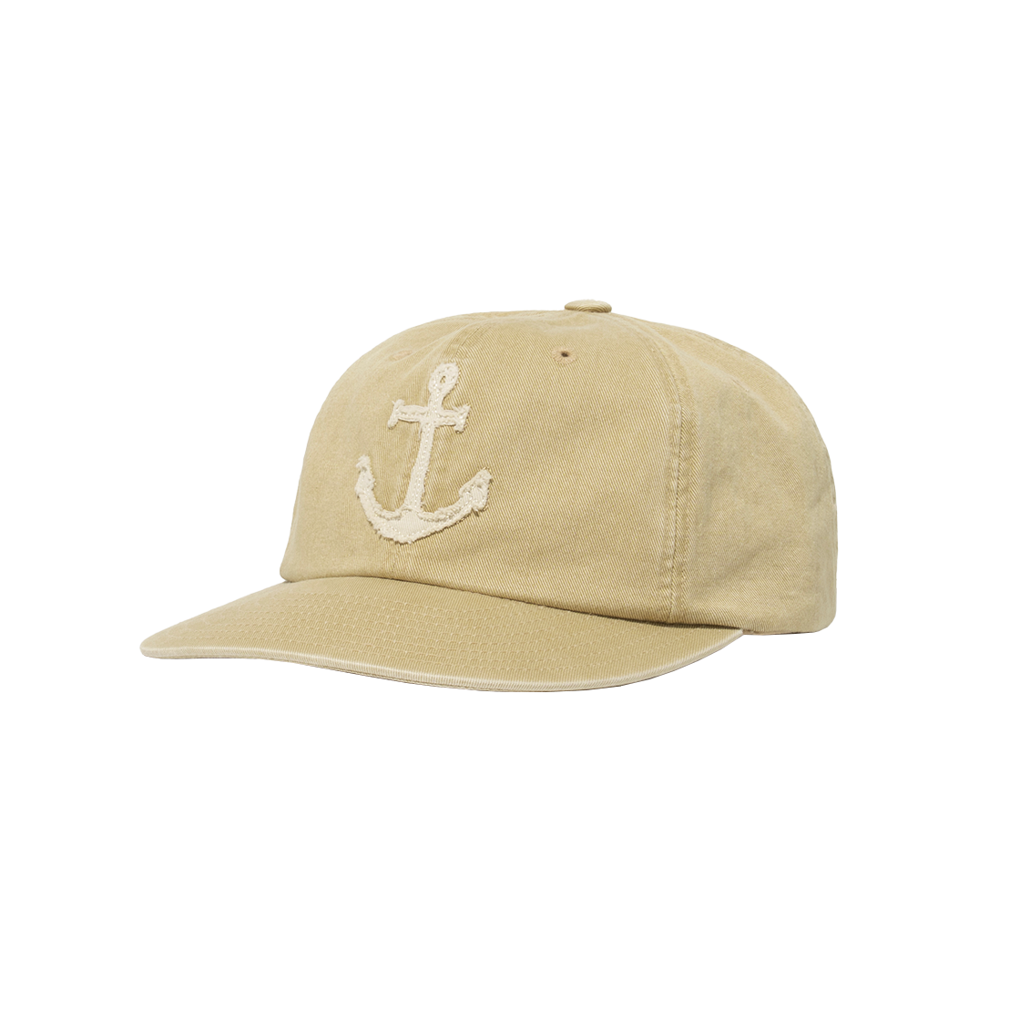UB2578HT043MBE Uniform Bridge Anchor Applique Washed Cap Beige