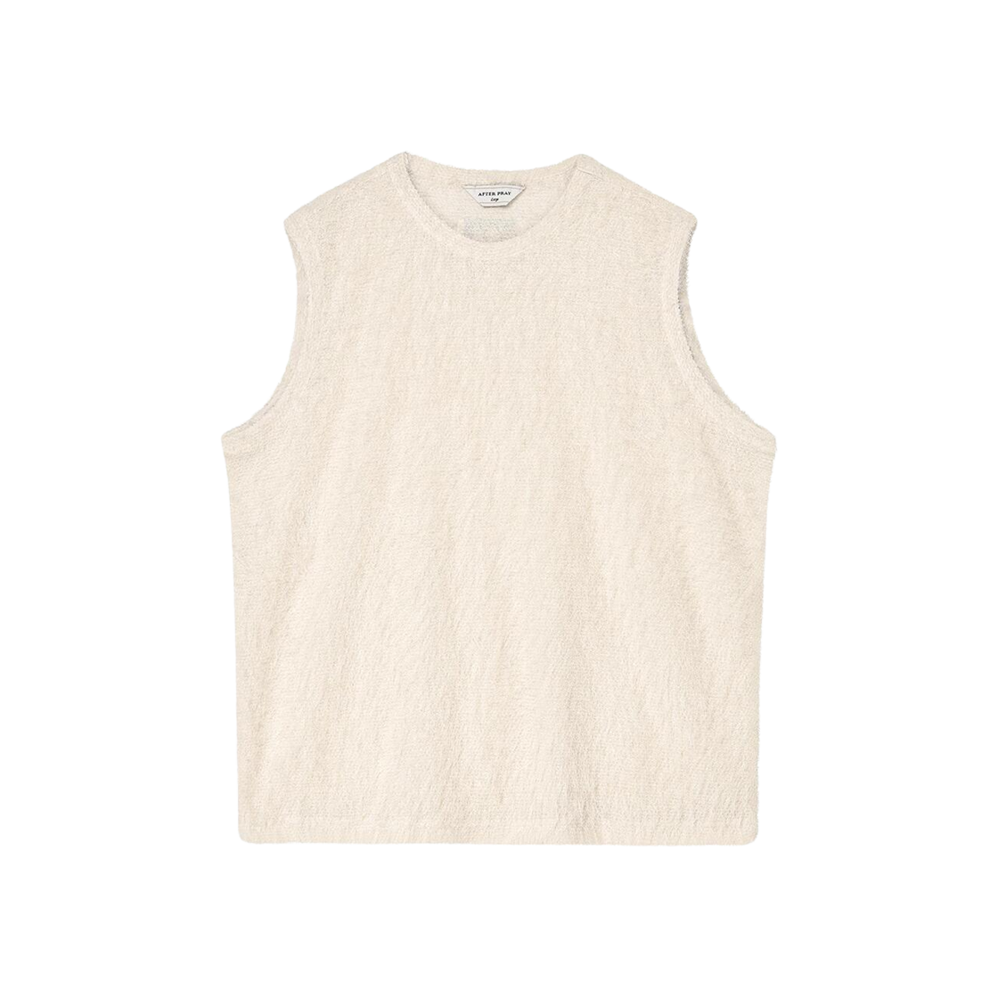 애프터 프레이 헤어리 슬리브리스 니팅 티셔츠 옐로우(After Pray Hairy Sleeveless Kniting T-Shirt Yellow)