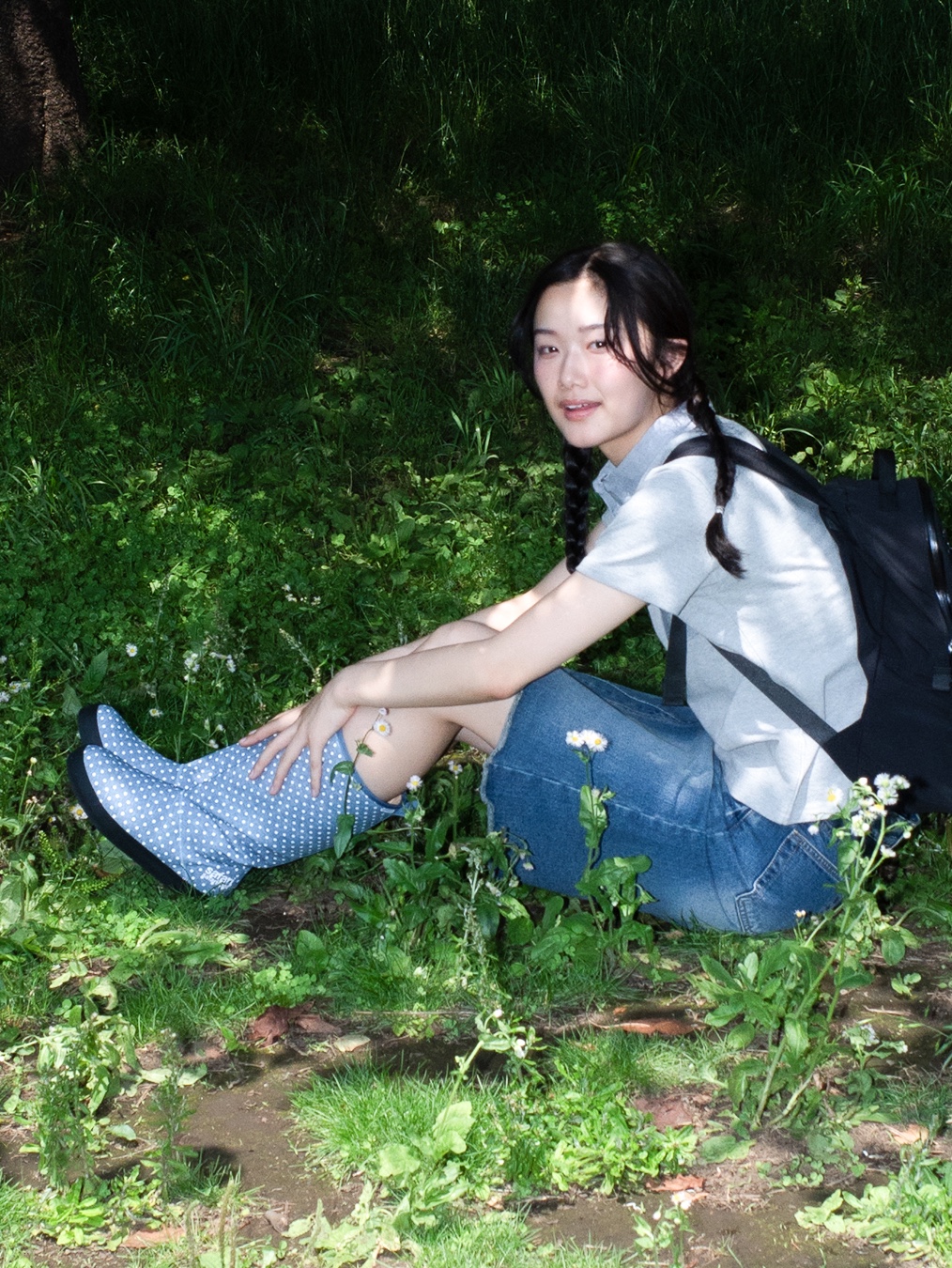 [KREAM 단독] Safarispot Basic Safari Dots Rain Boot Indigo, [KREAM 단독] Safarispot Basic Safari Dots Rain Boot White 착용 스타일