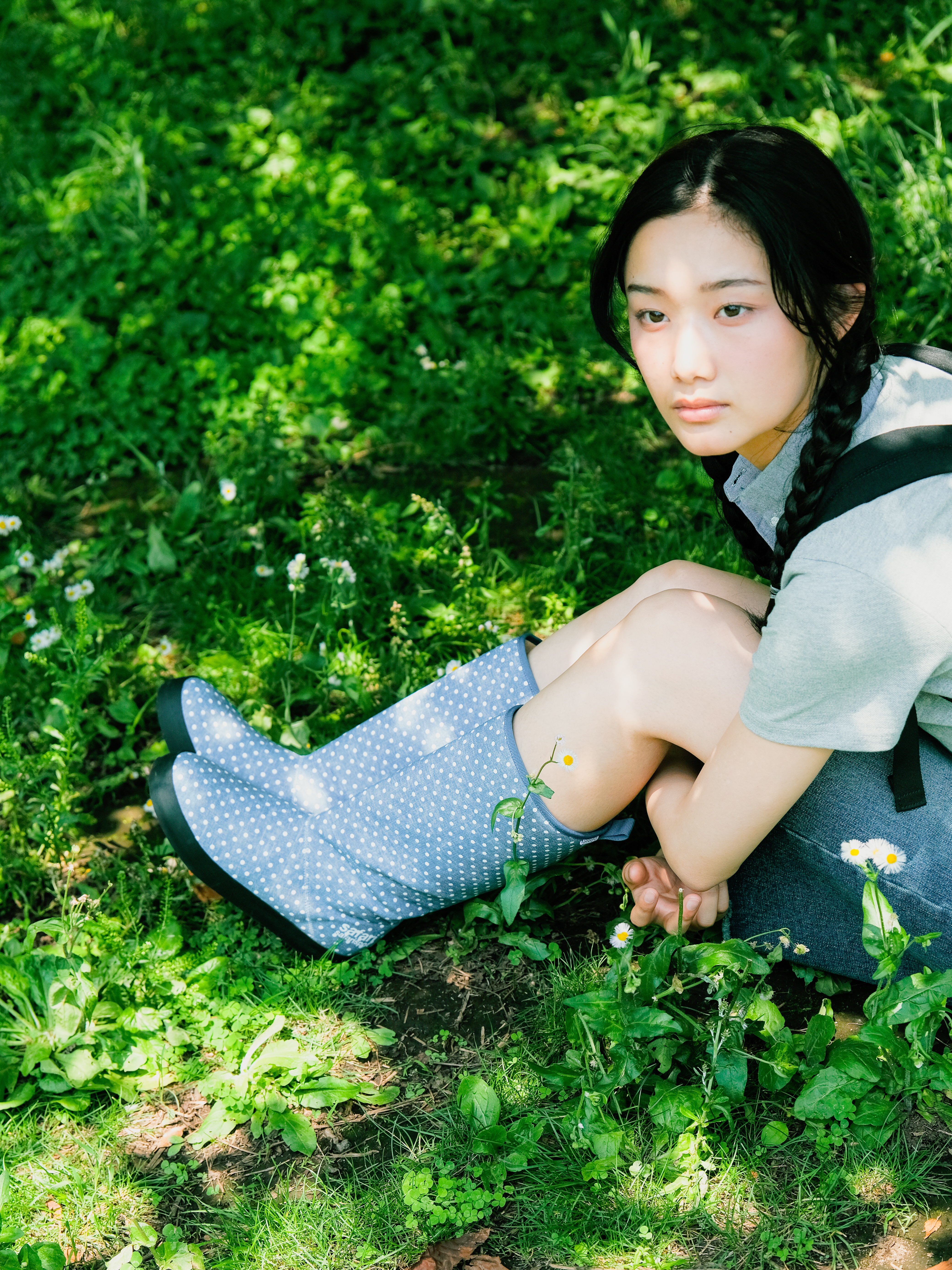 [KREAM 단독] Safarispot Basic Safari Dots Rain Boot Indigo, [KREAM 단독] Safarispot Basic Safari Dots Rain Boot White 착용 스타일