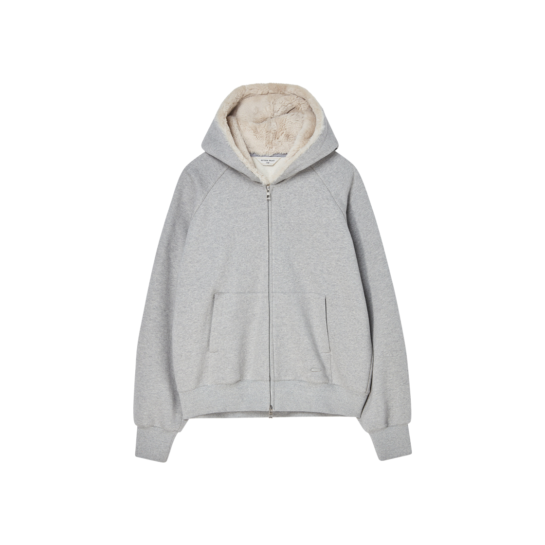 - After Pray Hairy Sweat Zip-Up Hoodie Melange Gray