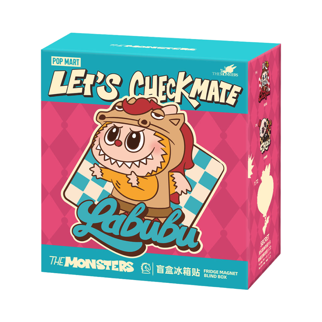 팝마트 더 몬스터즈 체크메이트 시리즈 프리지 마그넷 미개봉 랜덤박스 (1개입)(Pop Mart The Monsters Checkmate Series Fridge Magnet Sealed Case (1 Blind Box))