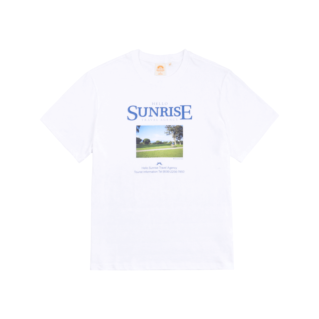 HS52SS019WH Hello Sunrise HS Travel Photo Tee White