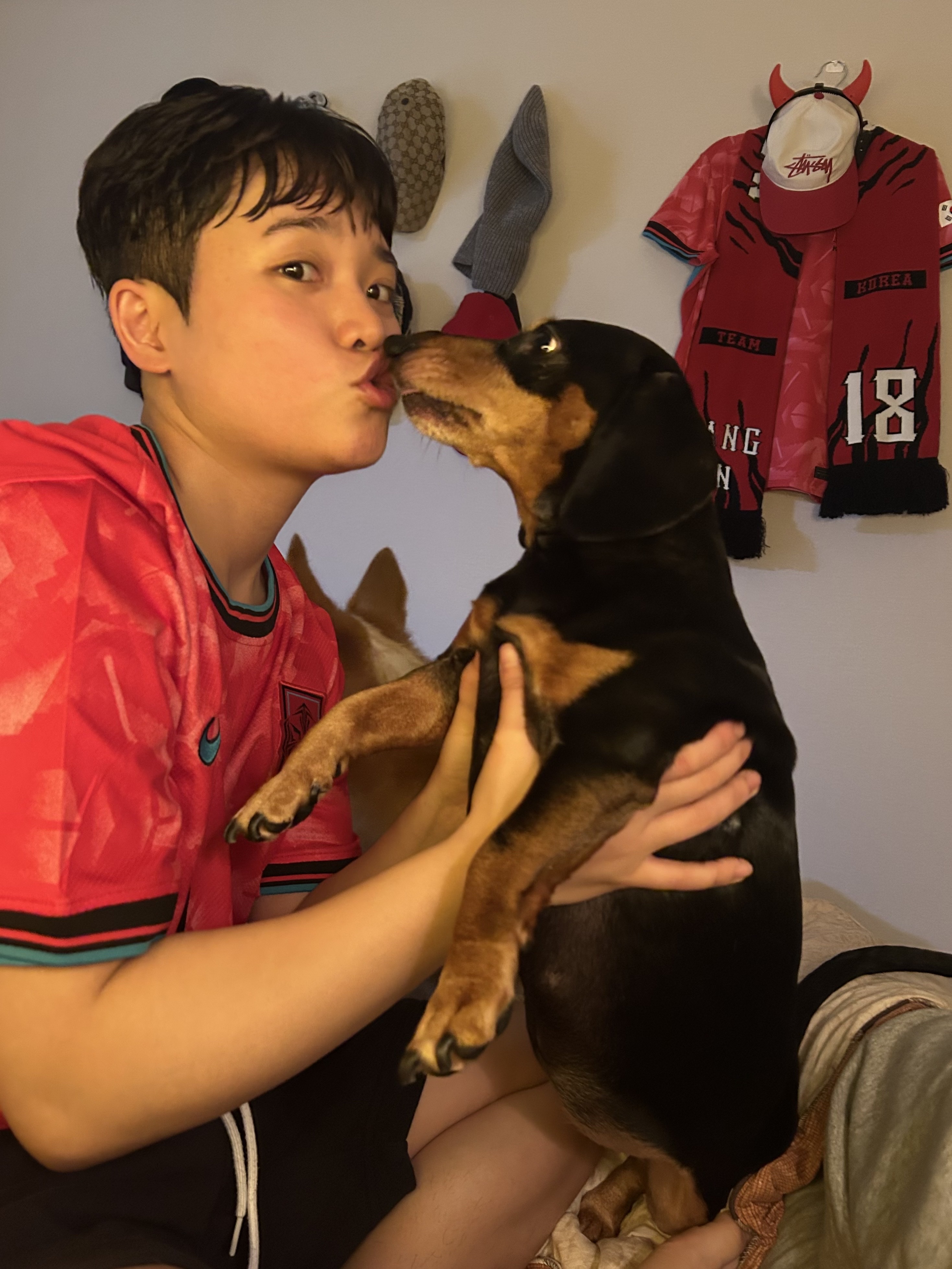 Nike Korea 2023/24 Dri-Fit Stadium Home Replica Jersey Black Global Red - Asia (Non Marking Ver.) 착용 스타일 - 3