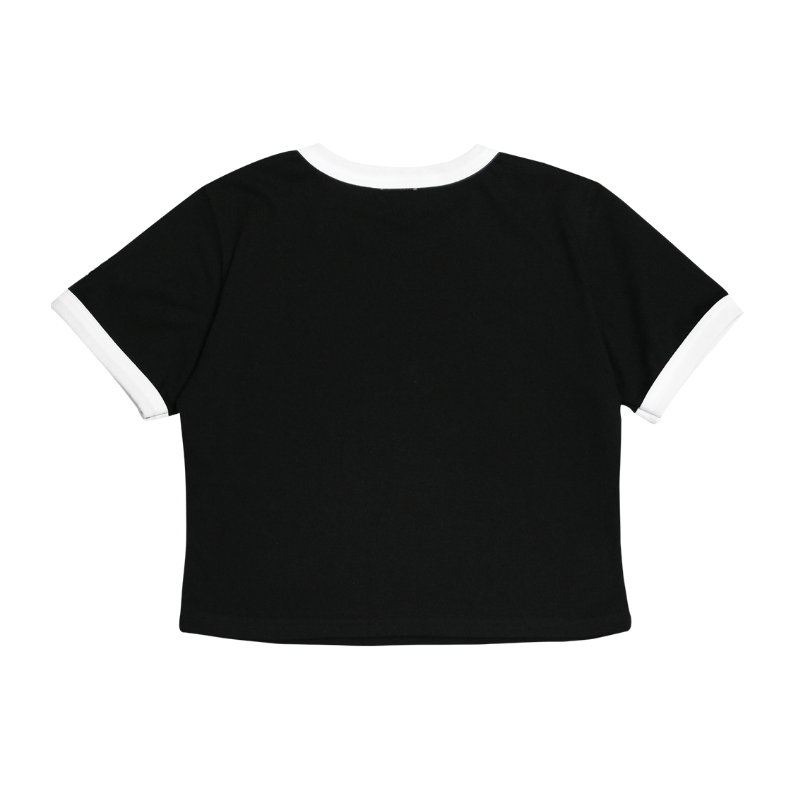 위얼드월드 러브 크롭 링거 티셔츠 블랙(Weird World LOVE Crop Ringer T-shirt Black) - 2