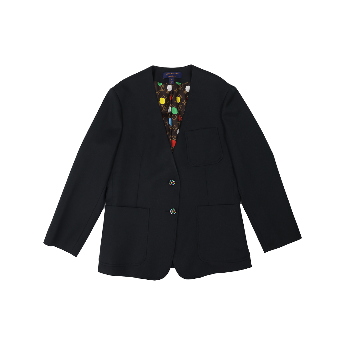 ITFLHJCKMGLD Louis Vuitton x Yayoi Kusama Technical Gabardine Blazer in Polyester Black