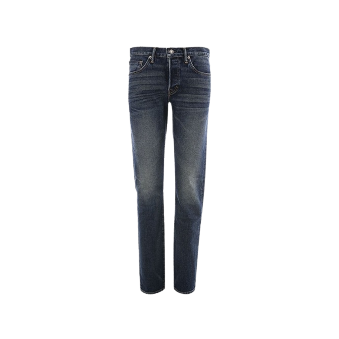BZJ31-TFD001-B17 Tom Ford Slim Fit Straight Denim Pants Blue