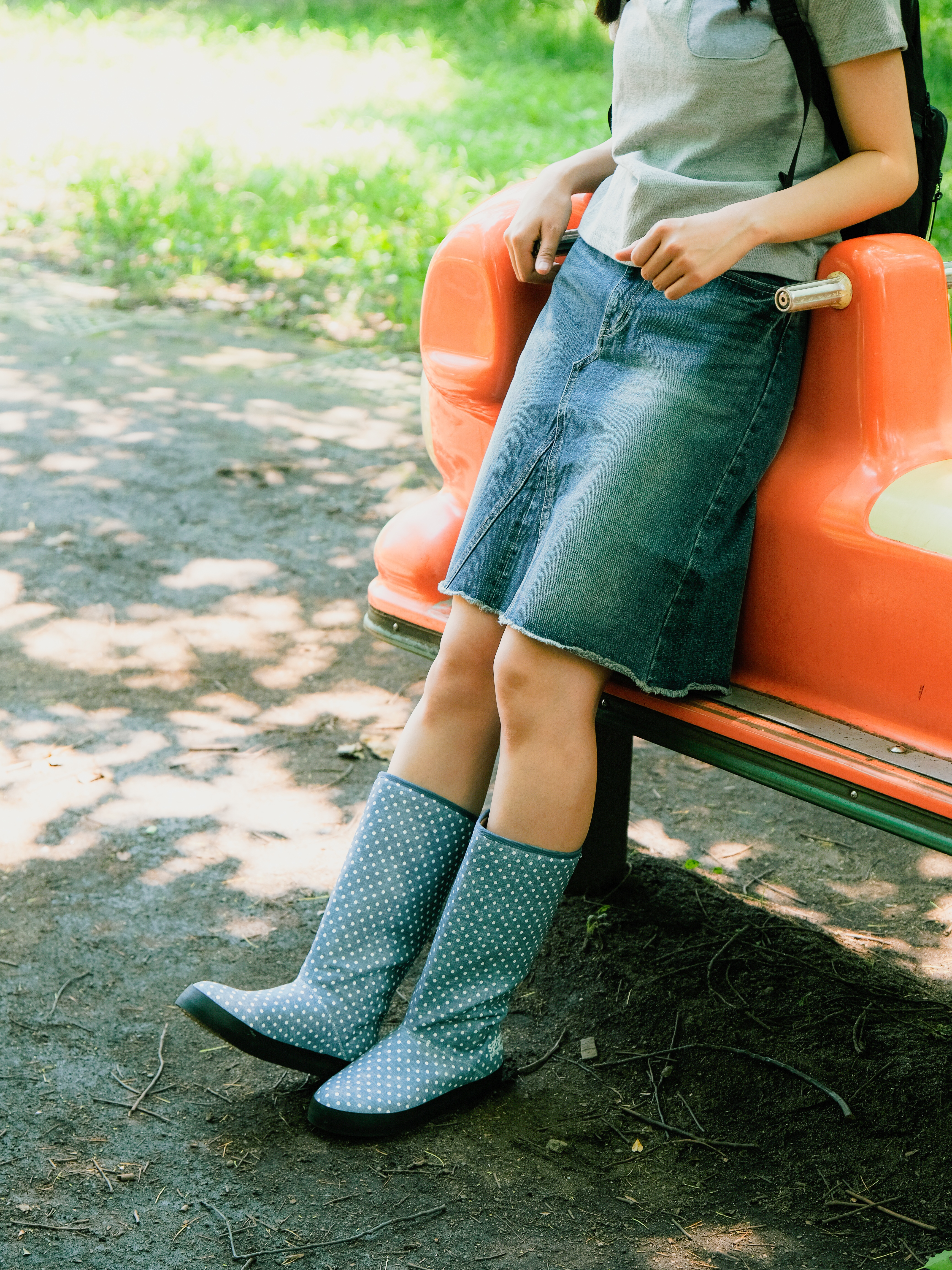 [KREAM 단독] Safarispot Basic Safari Dots Rain Boot Indigo, [KREAM 단독] Safarispot Basic Safari Dots Rain Boot White 착용 스타일