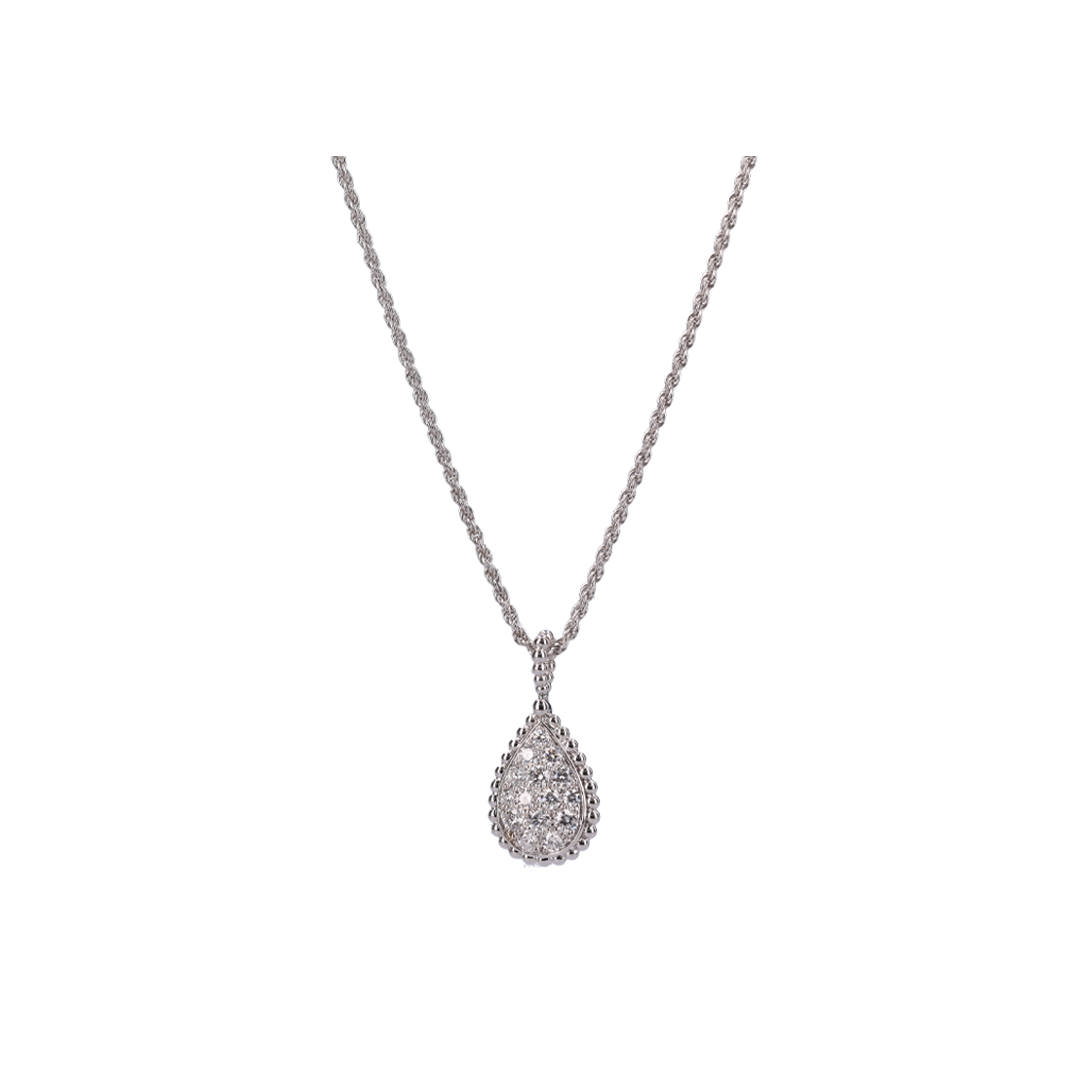 부쉐론 JPN00555 쎄뻥 보헴 펜던트 미디움 모티프 18K 화이트 골드 다이아몬드(Boucheron Serpent Bohème Pendant Medium Motif in 18K White Gold with Diamonds)