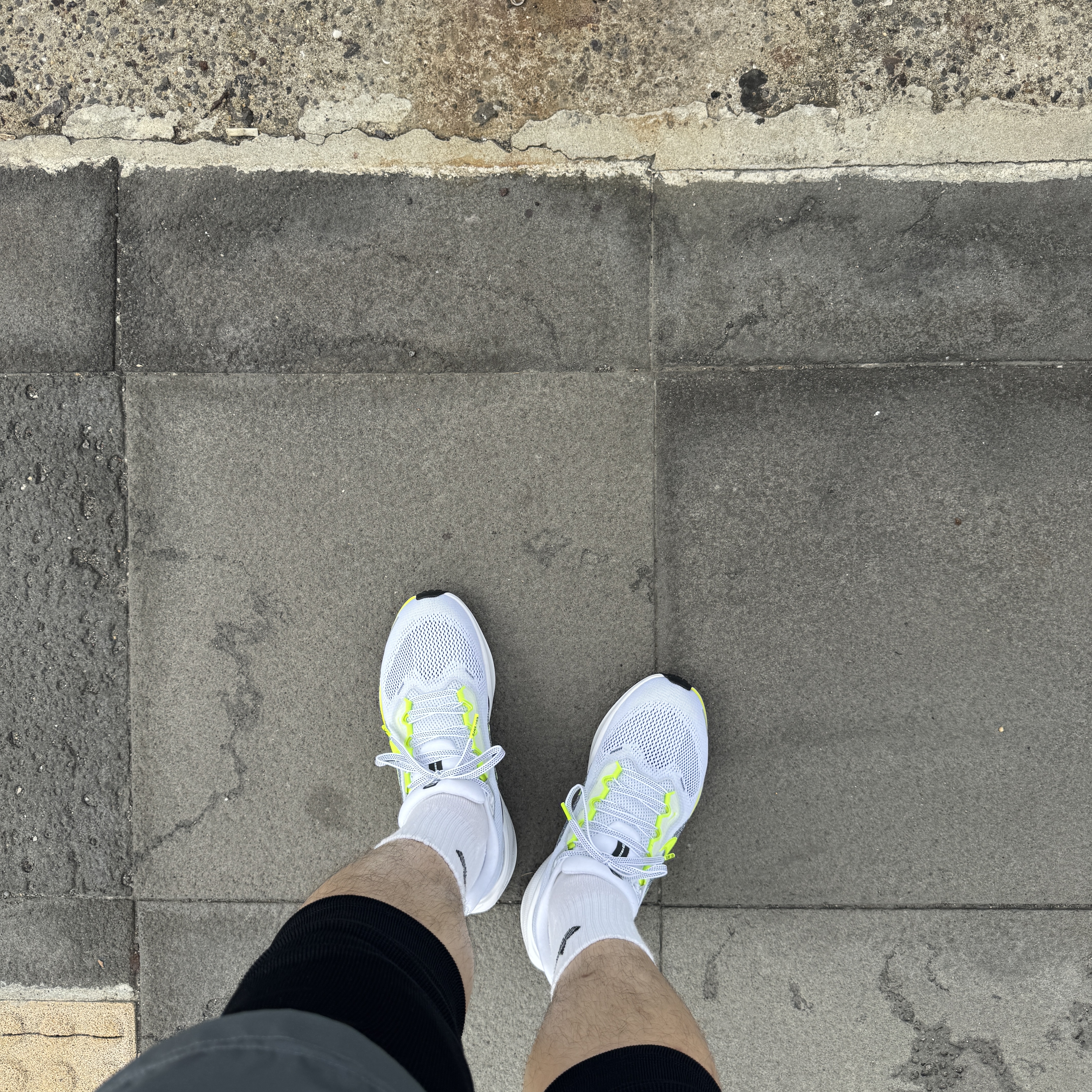 Nike Air Zoom Pegasus 41 White Black Volt 착용 스타일 - 2