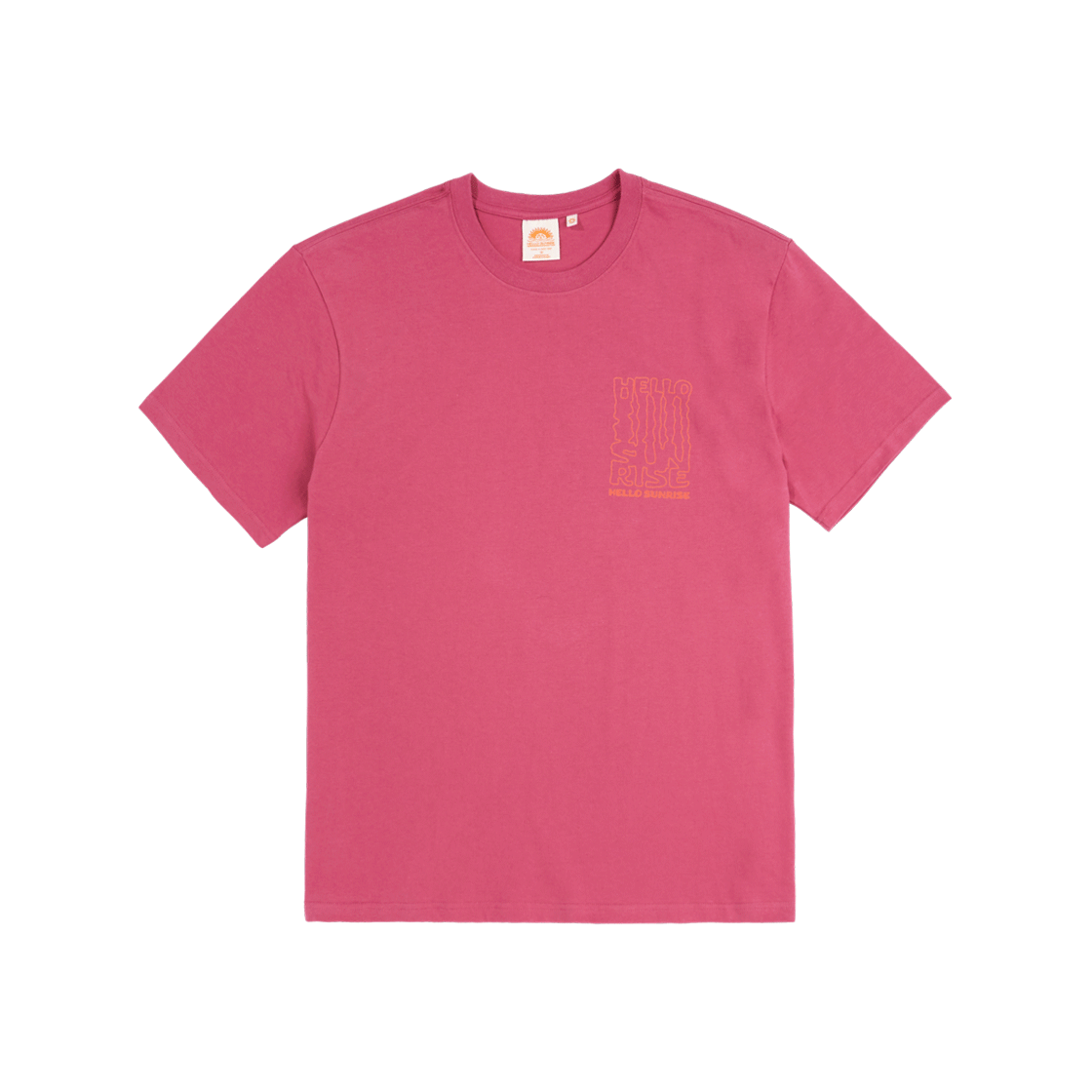 헬로선라이즈 HS 와인딩 타이포 티셔츠 마젠타 핑크(Hello Sunrise HS Winding Typo Tee Magenta Pink)