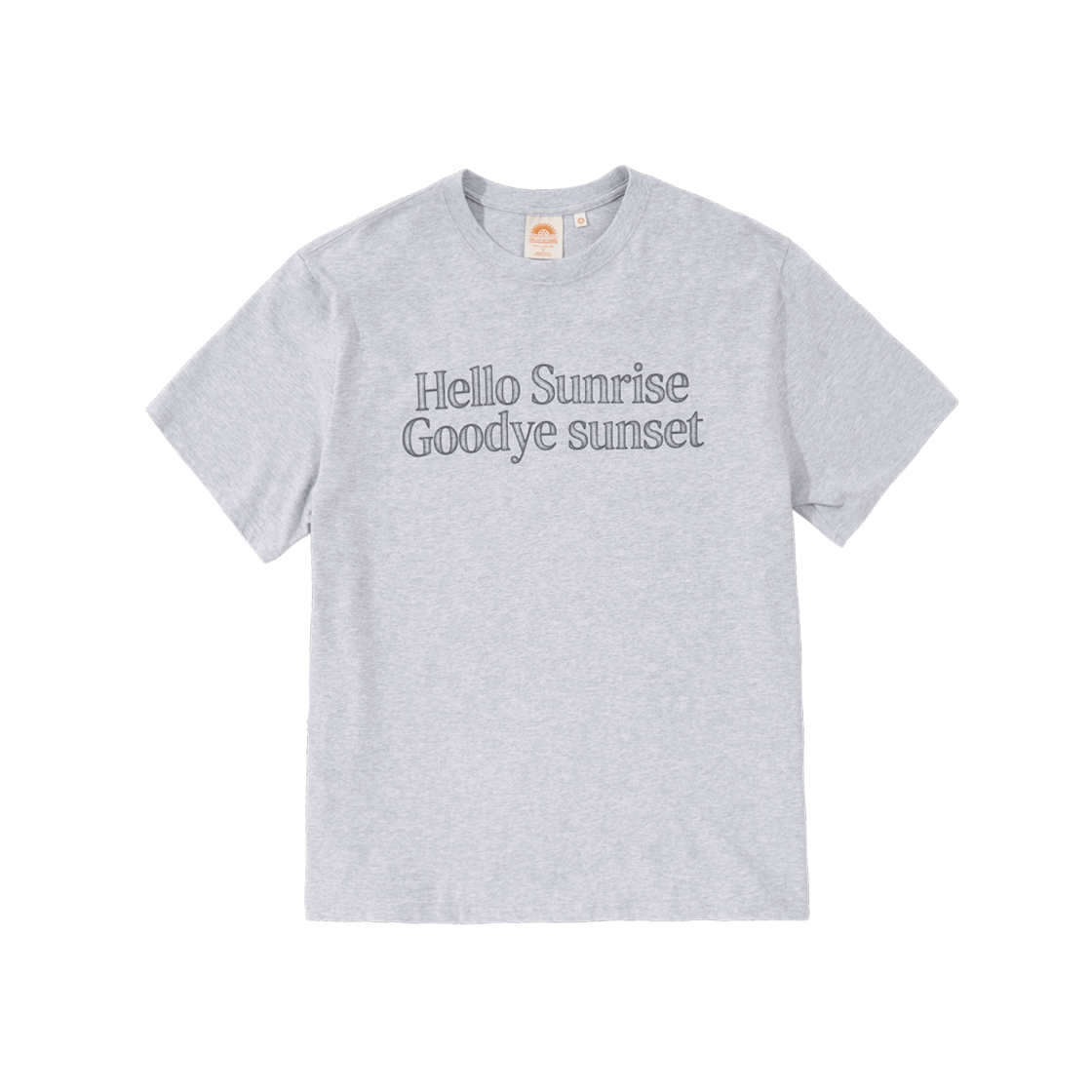 헬로선라이즈 파인드 마이 B 티셔츠 3% 멜란지 그레이(Hello Sunrise Find My B Tee 3% Melange Gray)