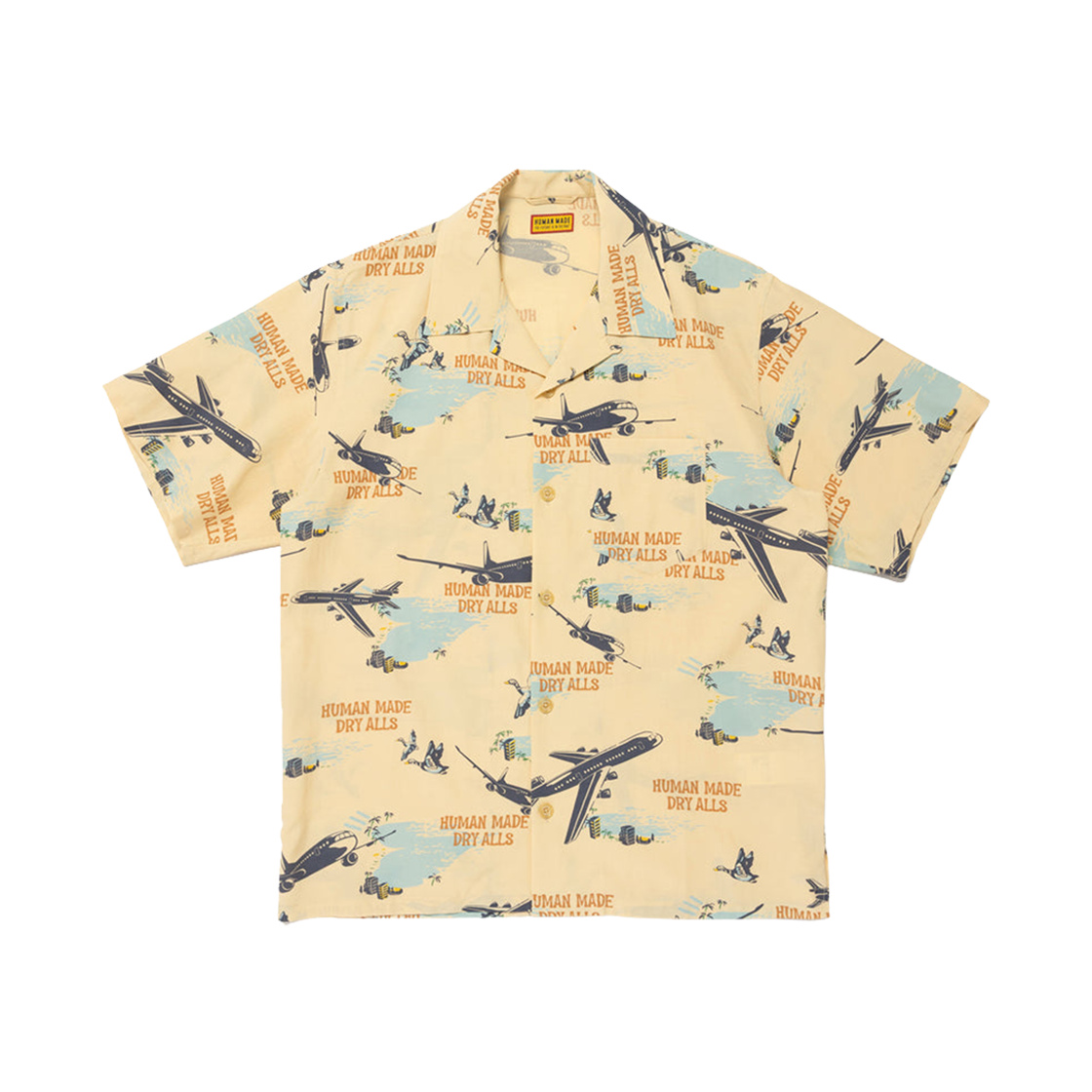 HM29SH025 Human Made Aloha Shirt Yellow
