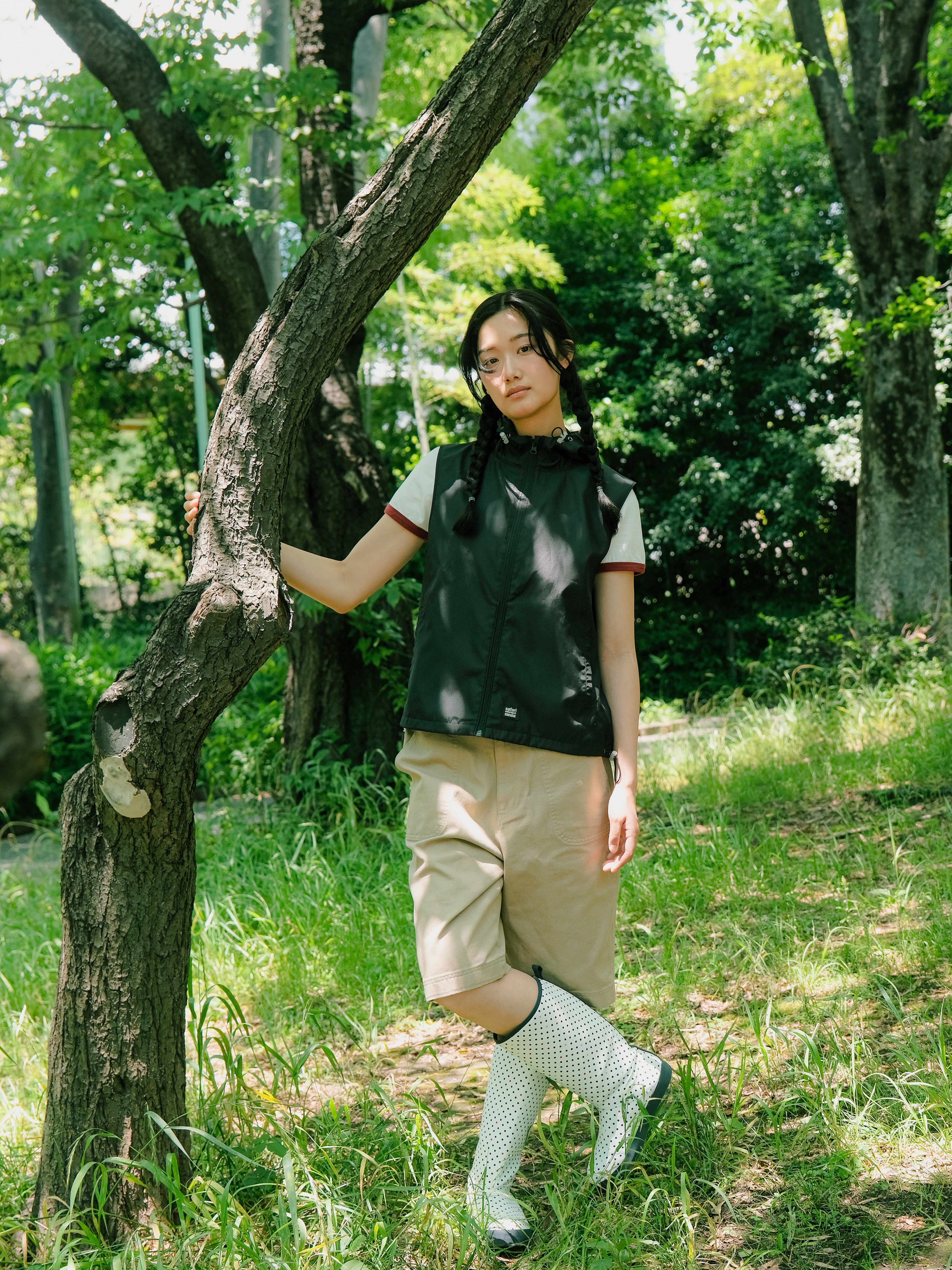 [KREAM 단독] Safarispot Basic Safari Dots Rain Boot Indigo, [KREAM 단독] Safarispot Basic Safari Dots Rain Boot White 착용 스타일
