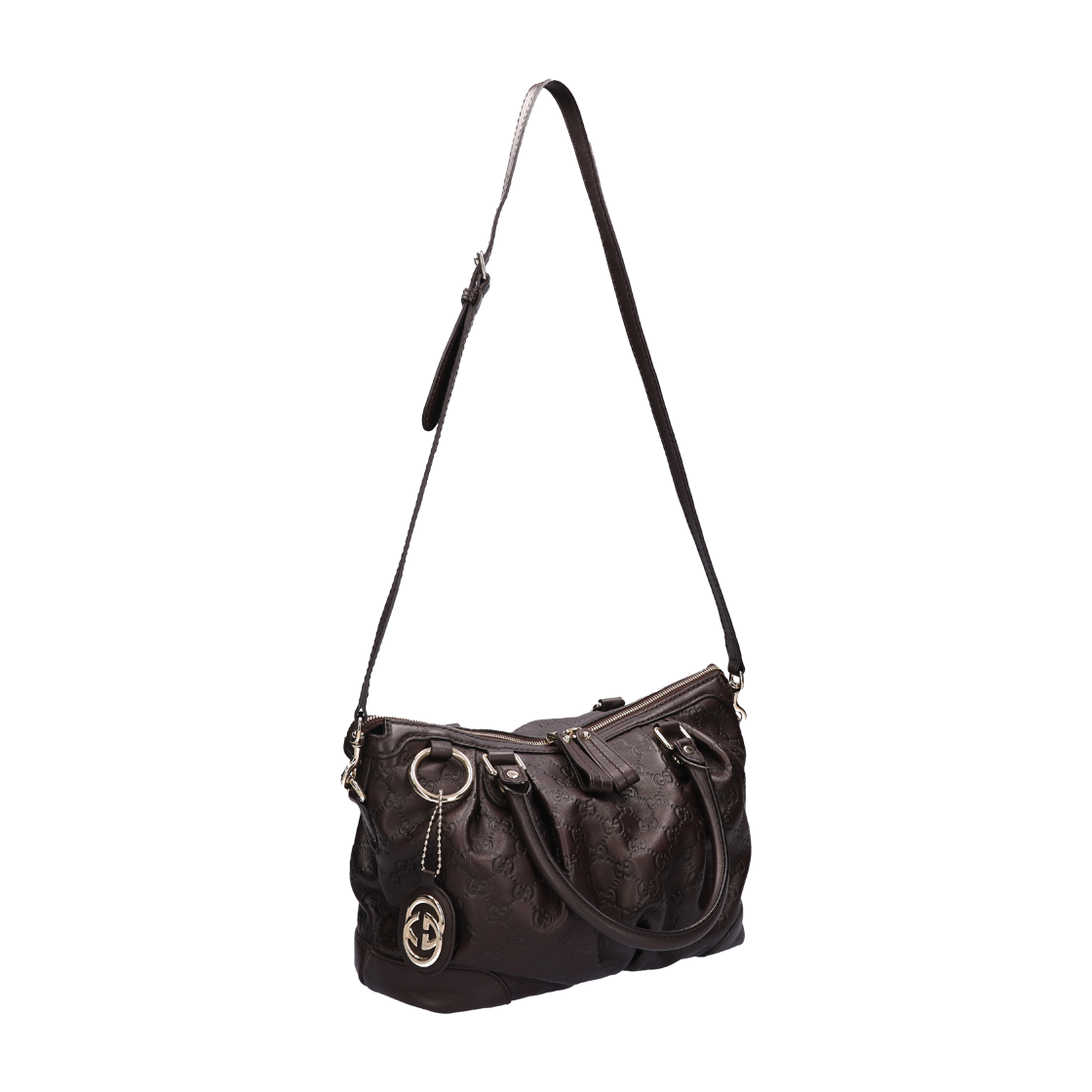 [C등급] 구찌 247902 시마 백 레더 브라운([C등급] Gucci Vintage Shima Bag in Leather Brown) - 6