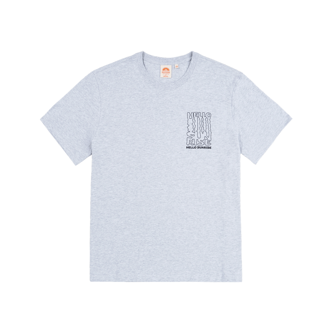 헬로선라이즈 HS 와인딩 타이포 티셔츠 3% 멜란지 그레이(Hello Sunrise HS Winding Typo Tee 3% Melange Gray)