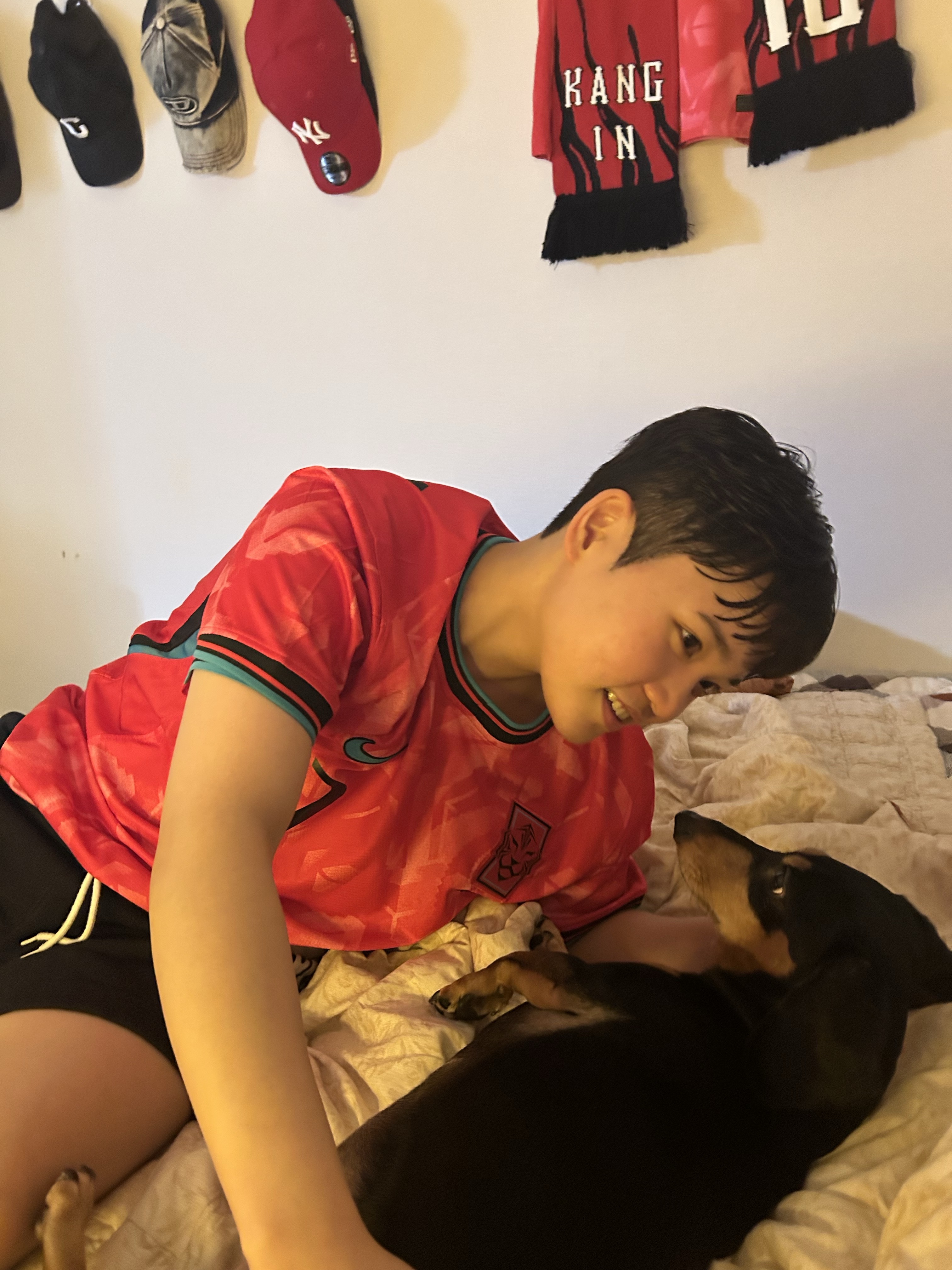 Nike Korea 2023/24 Dri-Fit Stadium Home Replica Jersey Black Global Red - Asia (Non Marking Ver.) 착용 스타일 - 4