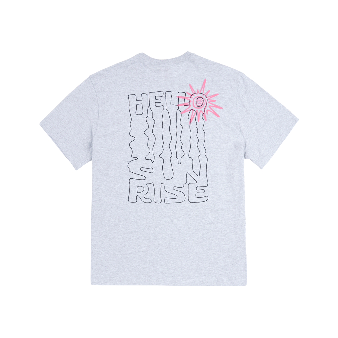 헬로선라이즈 HS 와인딩 타이포 티셔츠 3% 멜란지 그레이(Hello Sunrise HS Winding Typo Tee 3% Melange Gray) - 2