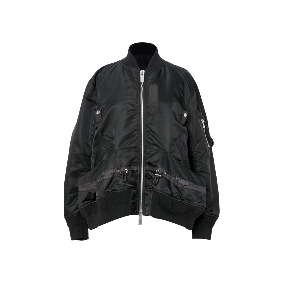 (W) 사카이 나일론 트윌 블루종 블랙((W) Sacai Nylon Twill Blouson Black)