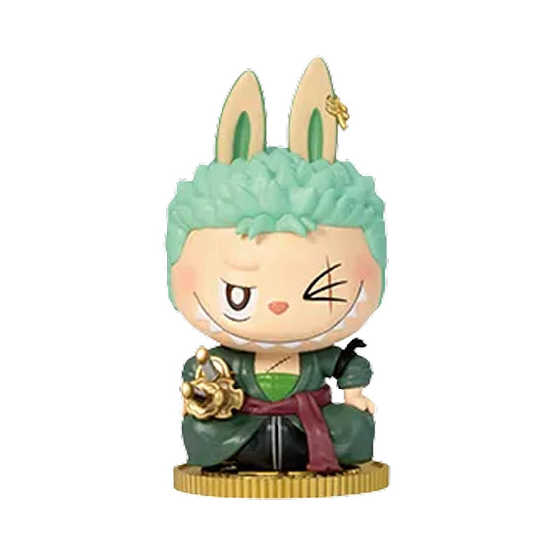 팝마트 라부부 더 몬스터즈 x 원피스 시리즈 피규어 롤로노아 조로 (개봉 박스)(Pop Mart Labubu The Monsters x One Piece Series Figures Roronoa Zoro (Opened Case))