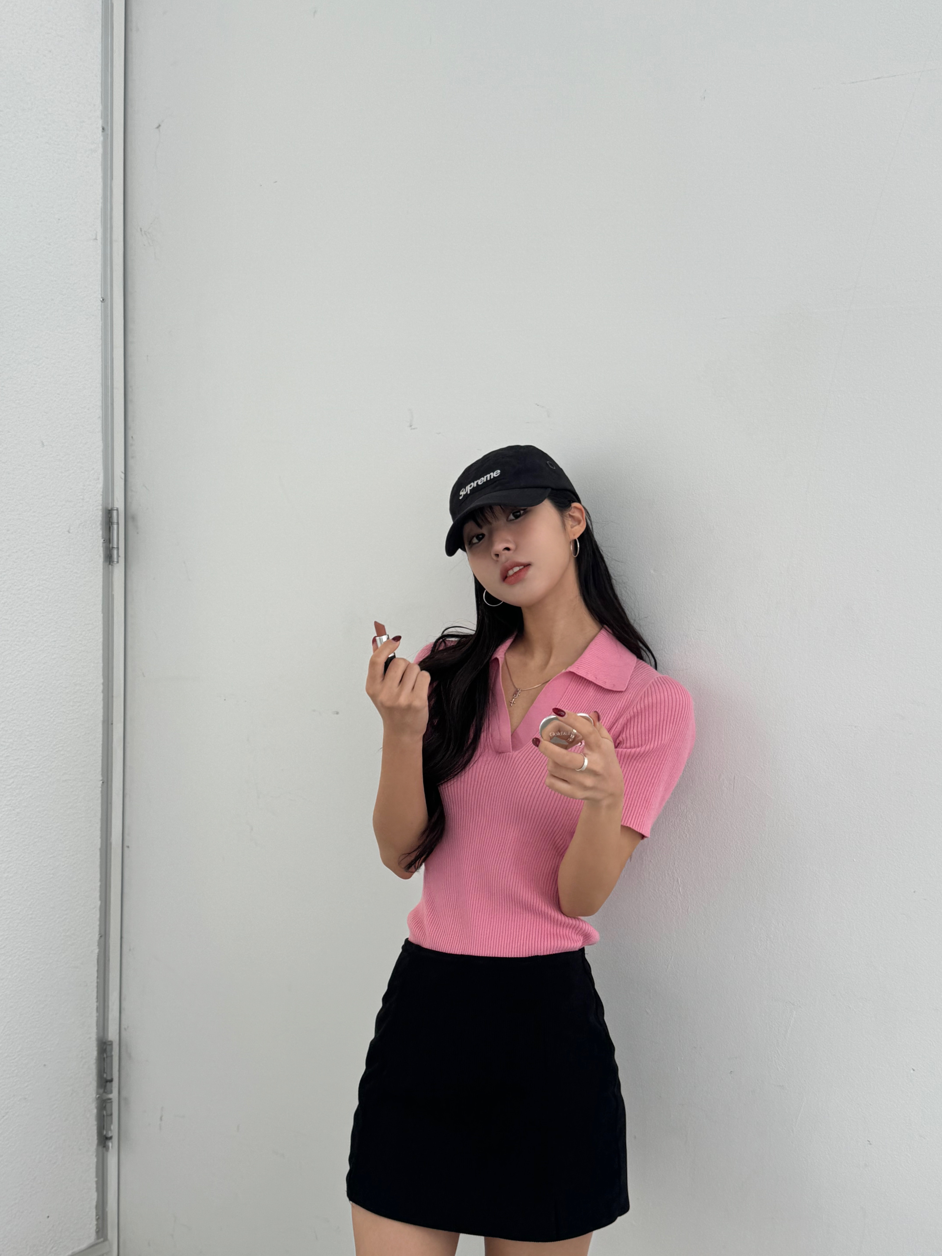 Supreme Military Camp Cap Black - 23SS 착용 스타일 - 3