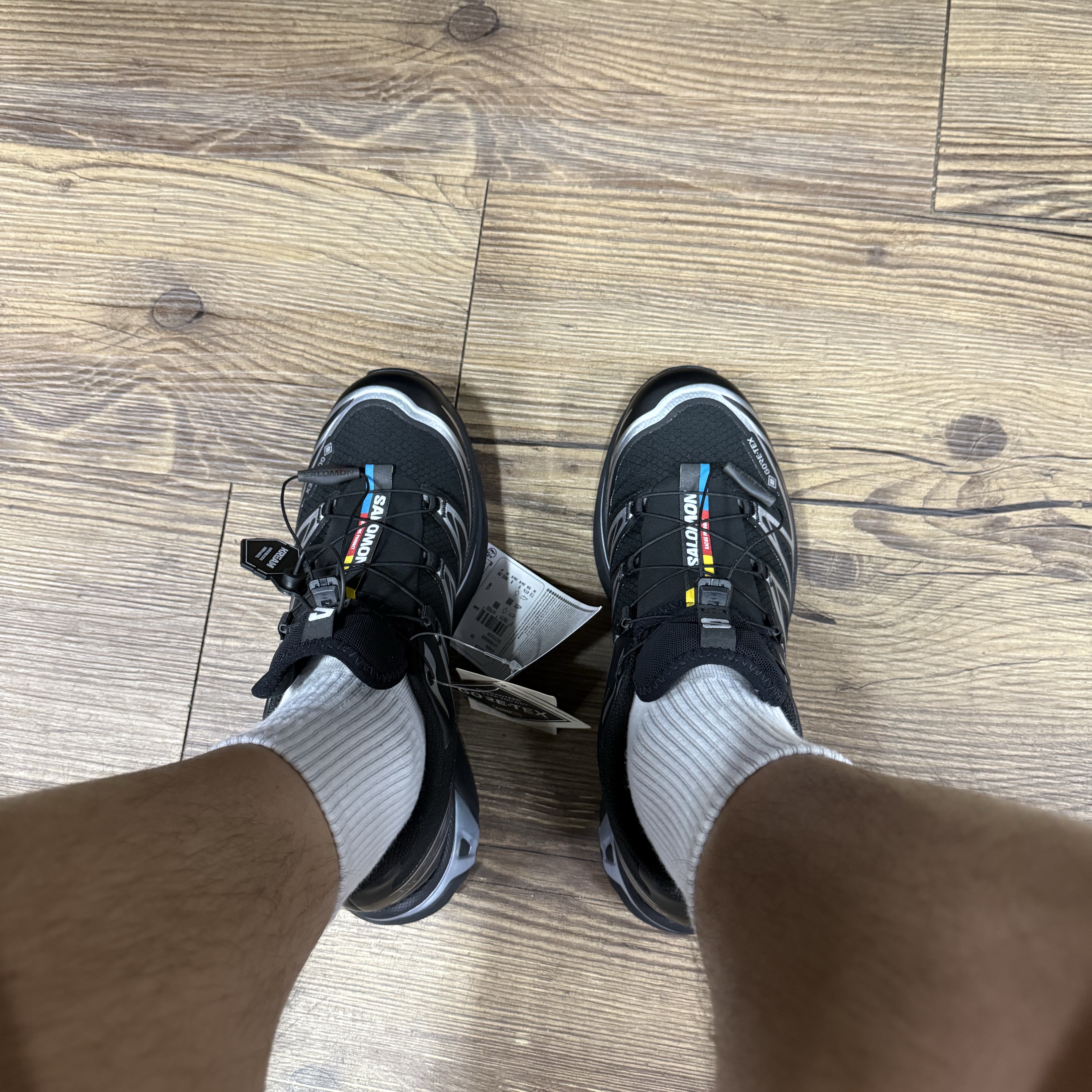 Salomon XT-6 GTX Black Silver 착용 스타일