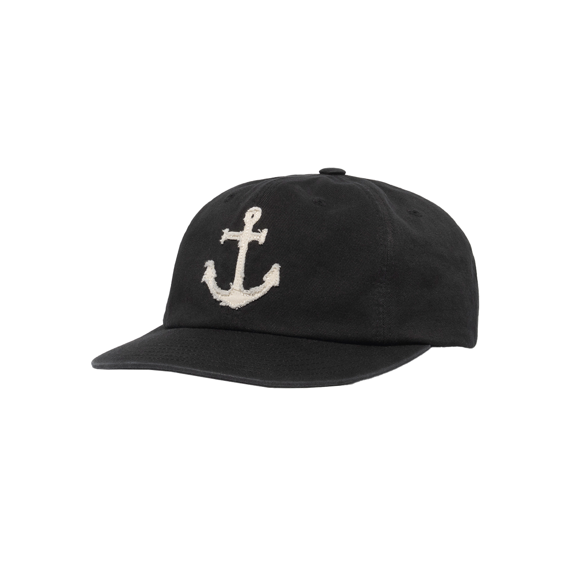 UB2578HT043MBB Uniform Bridge Anchor Applique Washed Cap Black