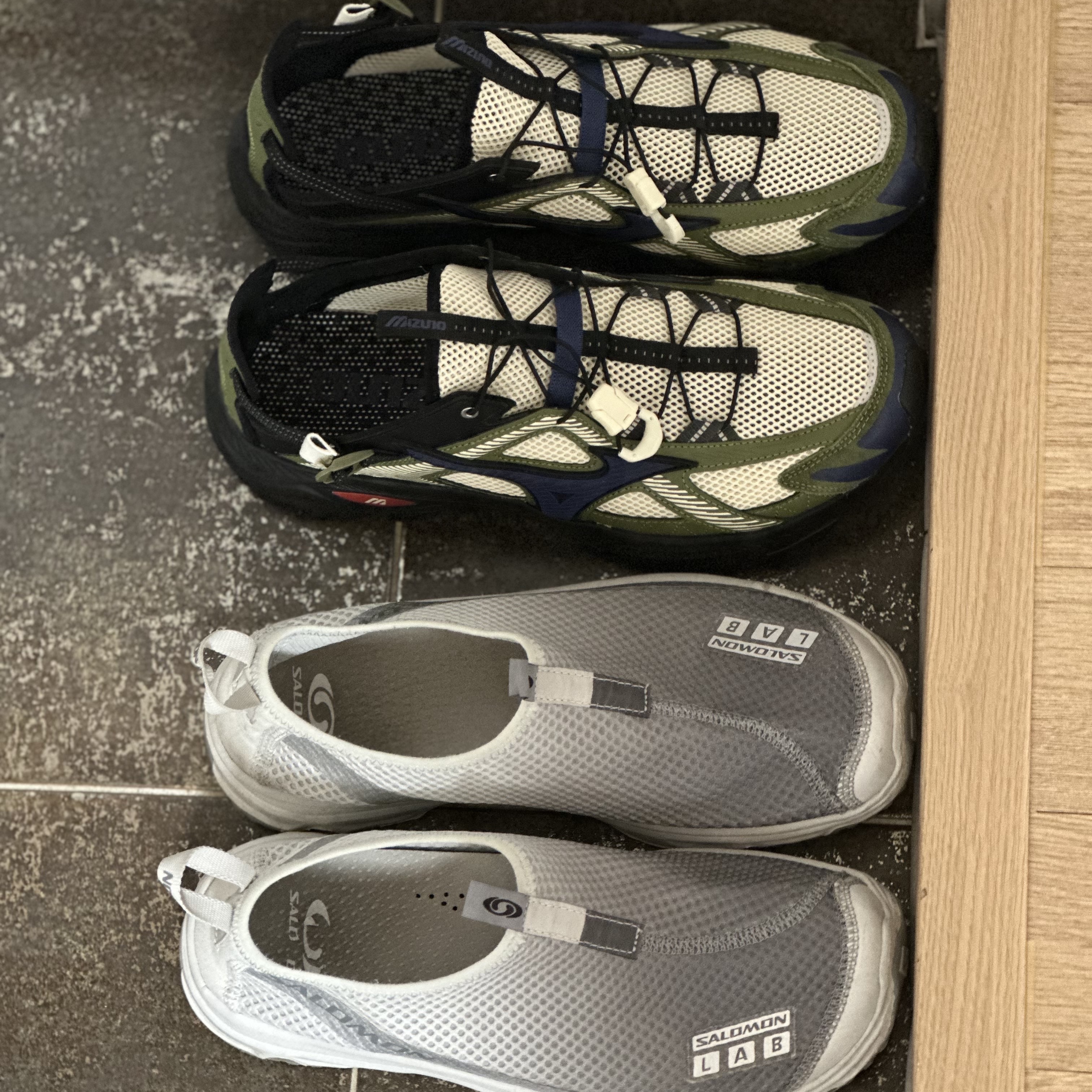 Mizuno Racer Trail SE Khaki 착용 스타일 - 3