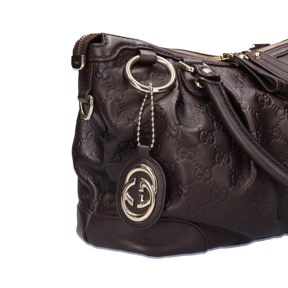 [C등급] 구찌 247902 시마 백 레더 브라운([C등급] Gucci Vintage Shima Bag in Leather Brown) - 5