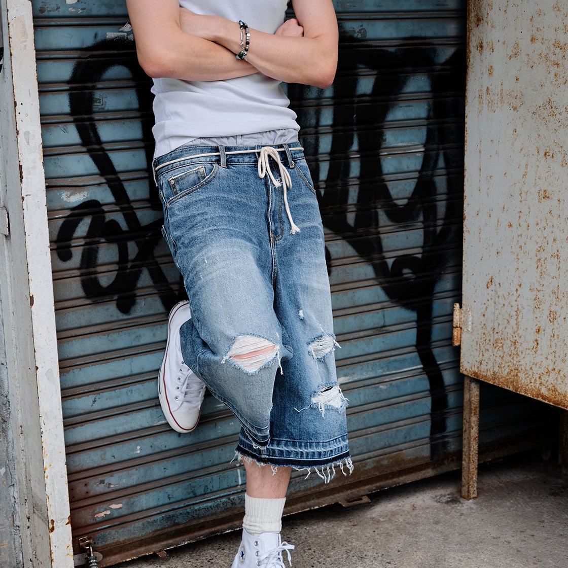 25021-9621-011-BL [더블적립]Farfromwhat Far VTG Jean Shorts Blue - #3