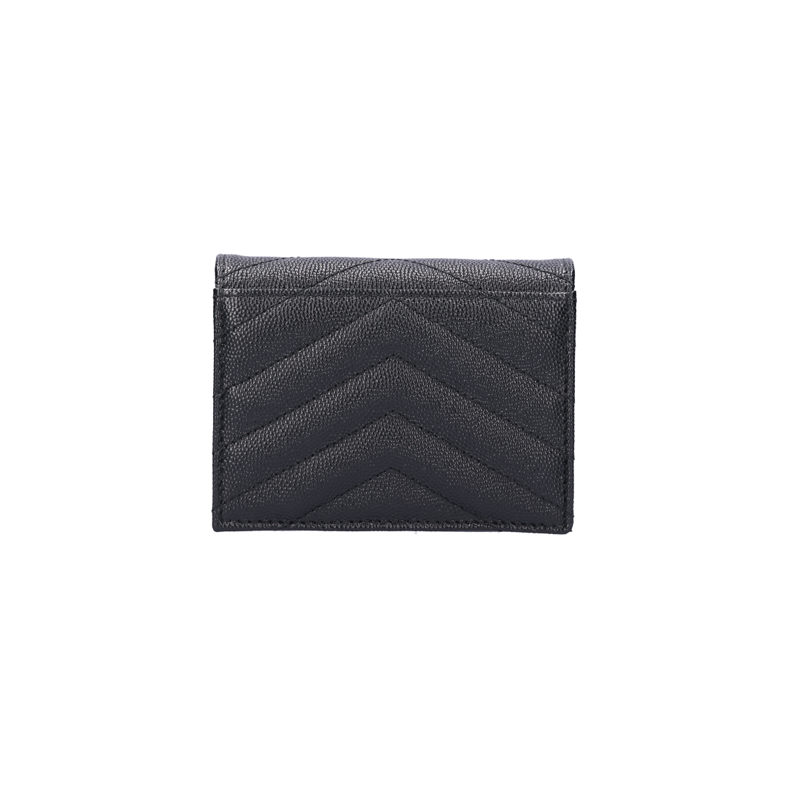 ITA3UI27W3KD Saint Laurent Grain de Poudre Textured Quilted Wallet Black with Gold-Tone Hardware - #3