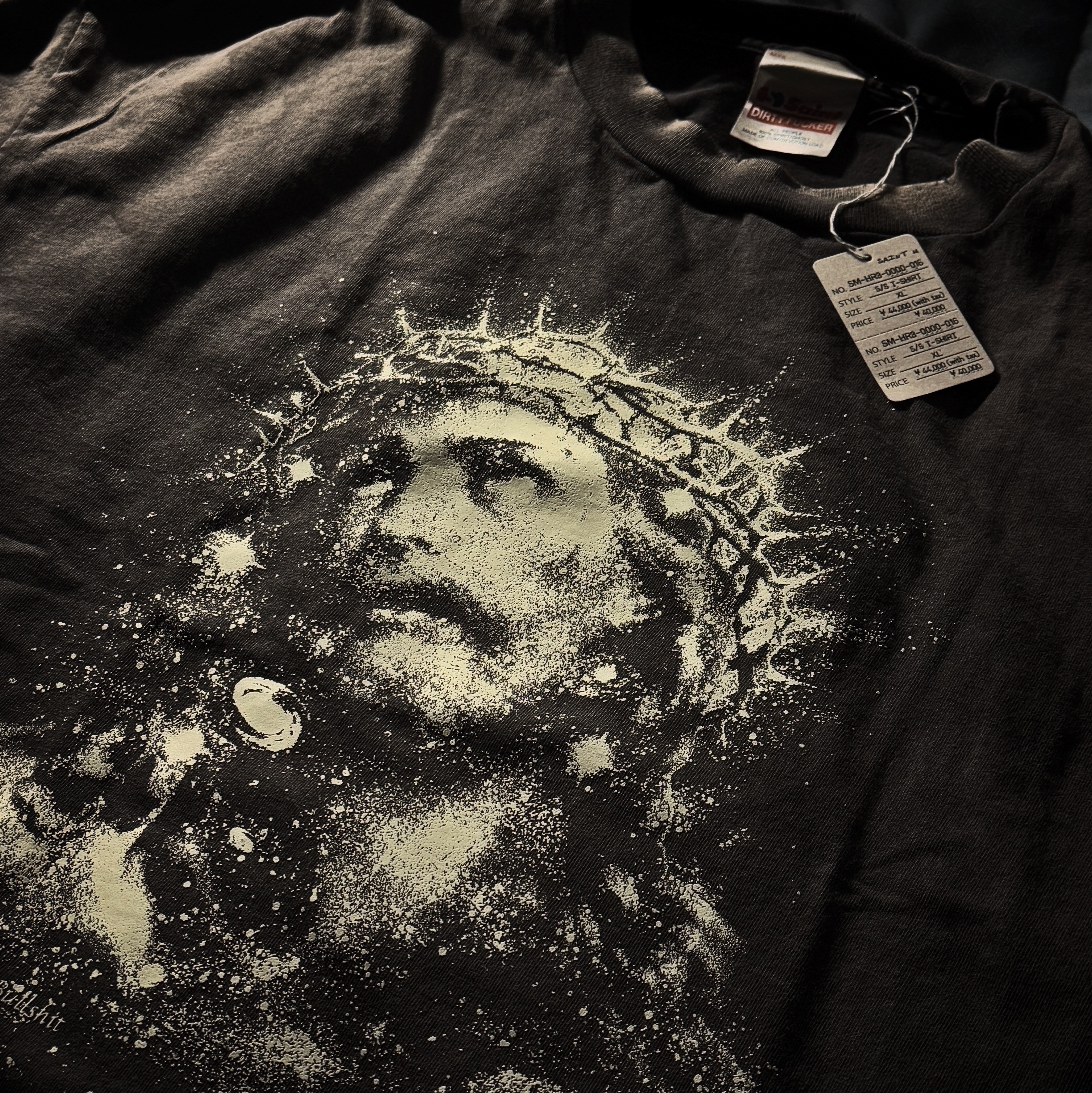 Saint Mxxxxxx Jesus S/S T-Shirt Black - 25SS 착용 스타일 - 1