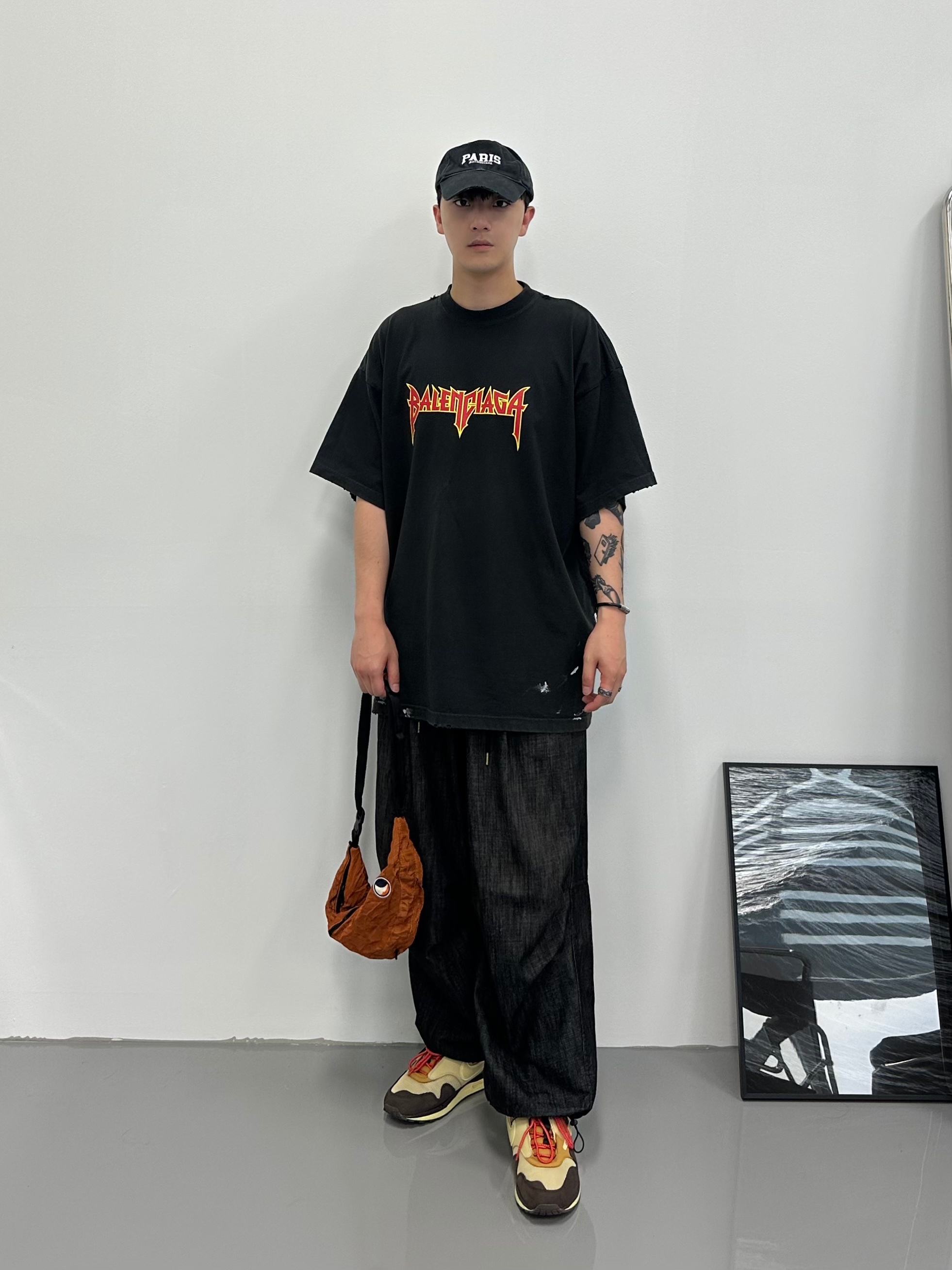 Nike x Travis Scott Air Max 1 Cact.us Brown 착용 스타일 - 1