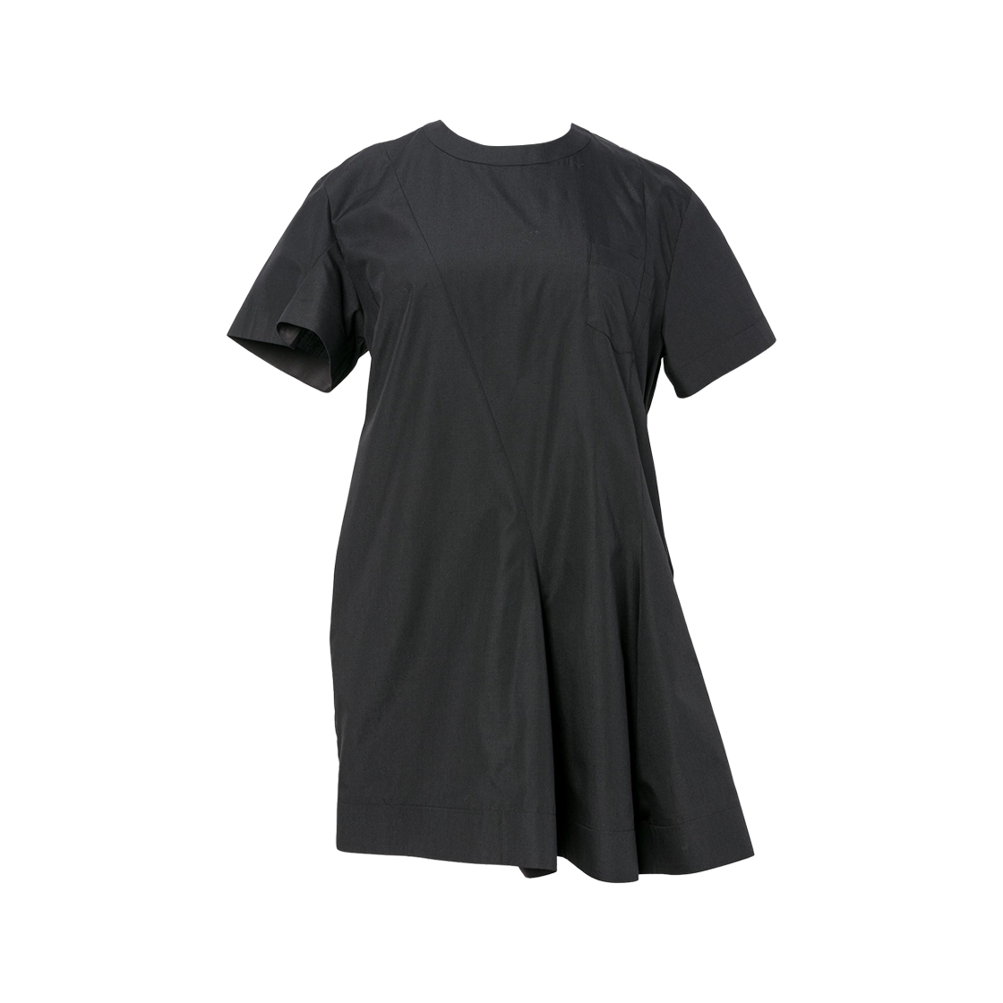 (W) 사카이 포플린 드레스 블랙((W) Sacai Poplin Dress Black) - 1
