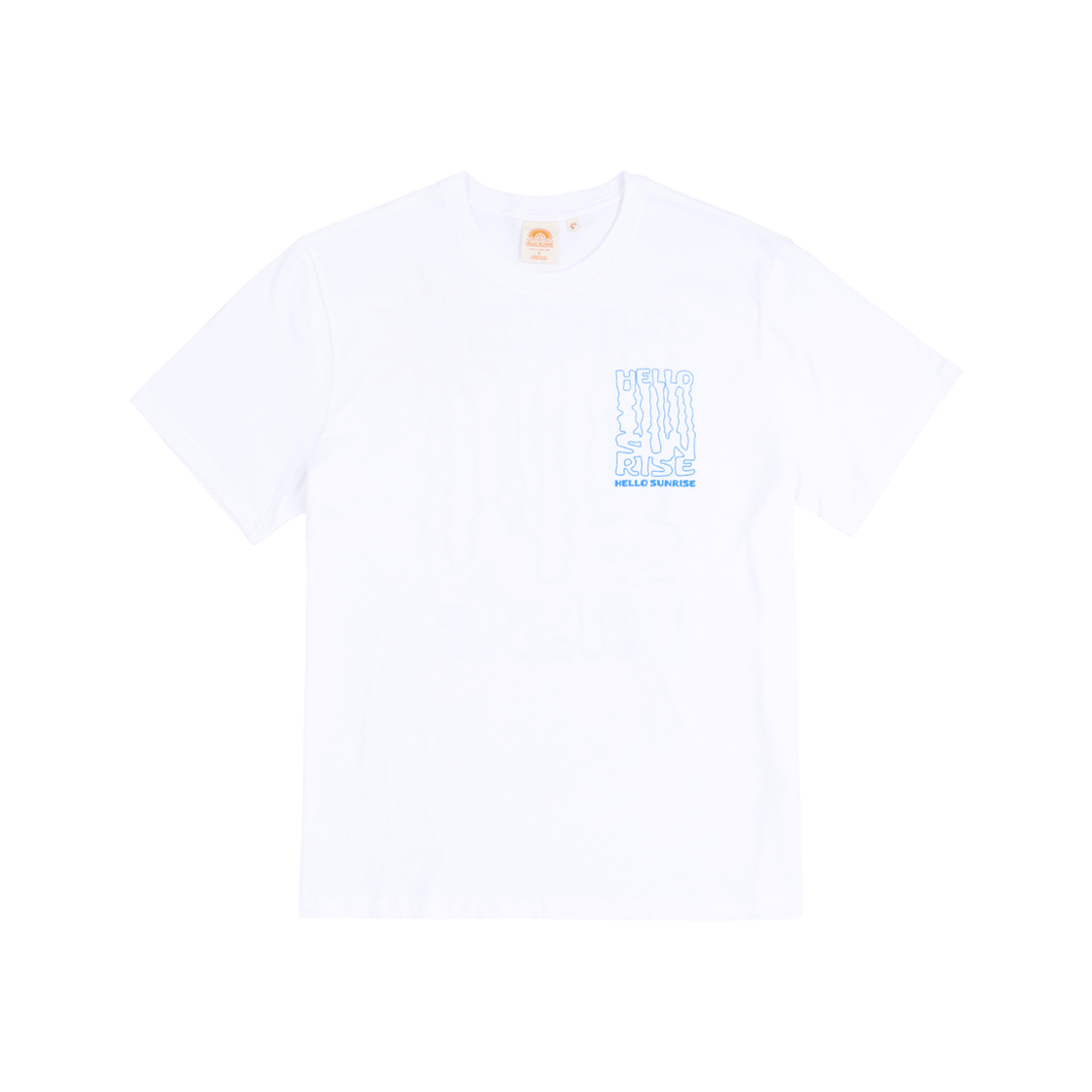 헬로선라이즈 HS 와인딩 타이포 티셔츠 화이트(Hello Sunrise HS Winding Typo Tee White)