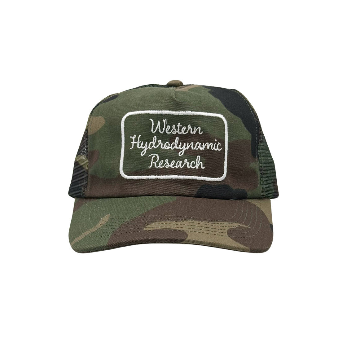 웨스턴 하이드로다이나믹 리서치 스크립트 트러커 햇 카모(Western Hydrodynamic Research Script Trucker Hat Camo)