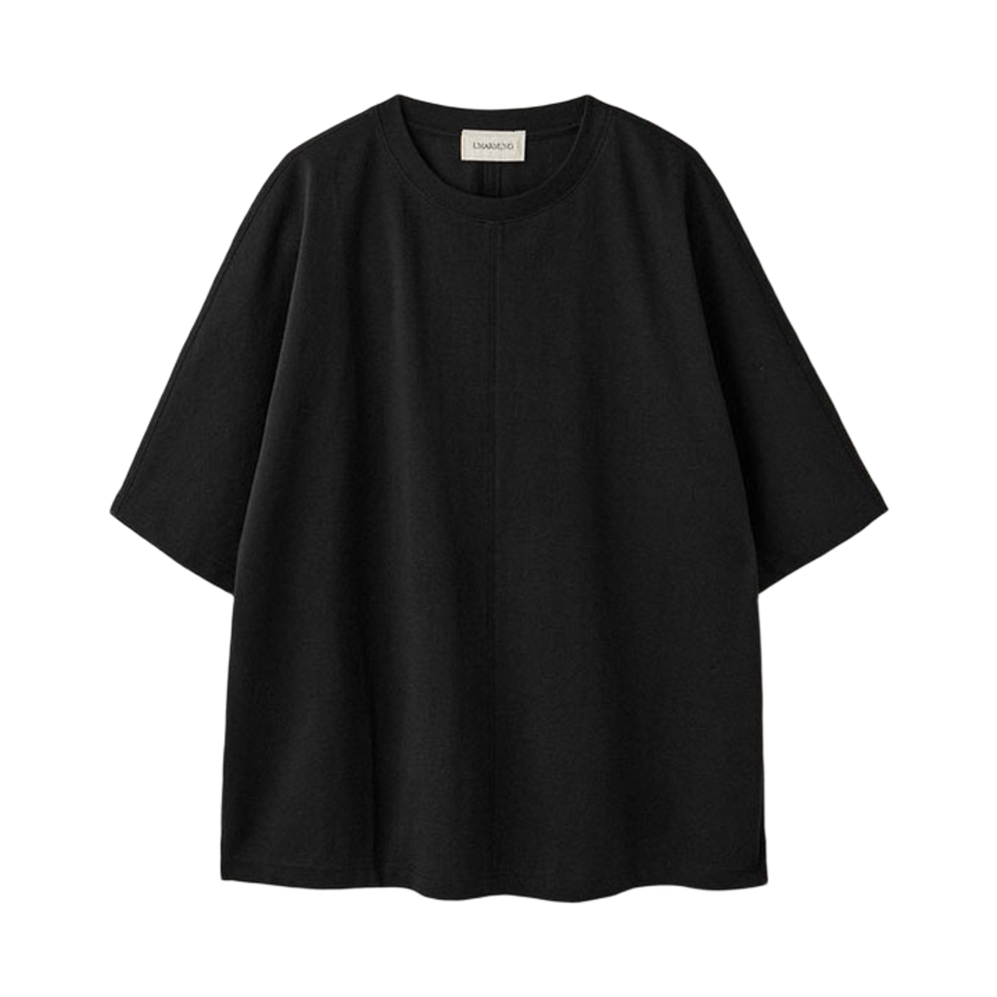 UMARMUNG8 UMARMUNG Elastic cotton dolman sleeve T shirts Black - 대표 이미지 #1