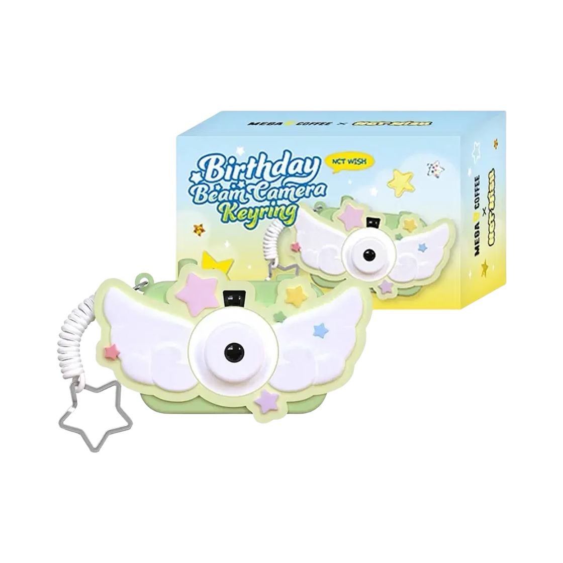 메가커피 x 엔시티 위시 듀듀 생일 빔 카메라 키링 (국내 정식 발매 제품)(Mega Coffee x NCT Wish Dyudyu Birthday Beam Camera Keyring (Korean Ver.))