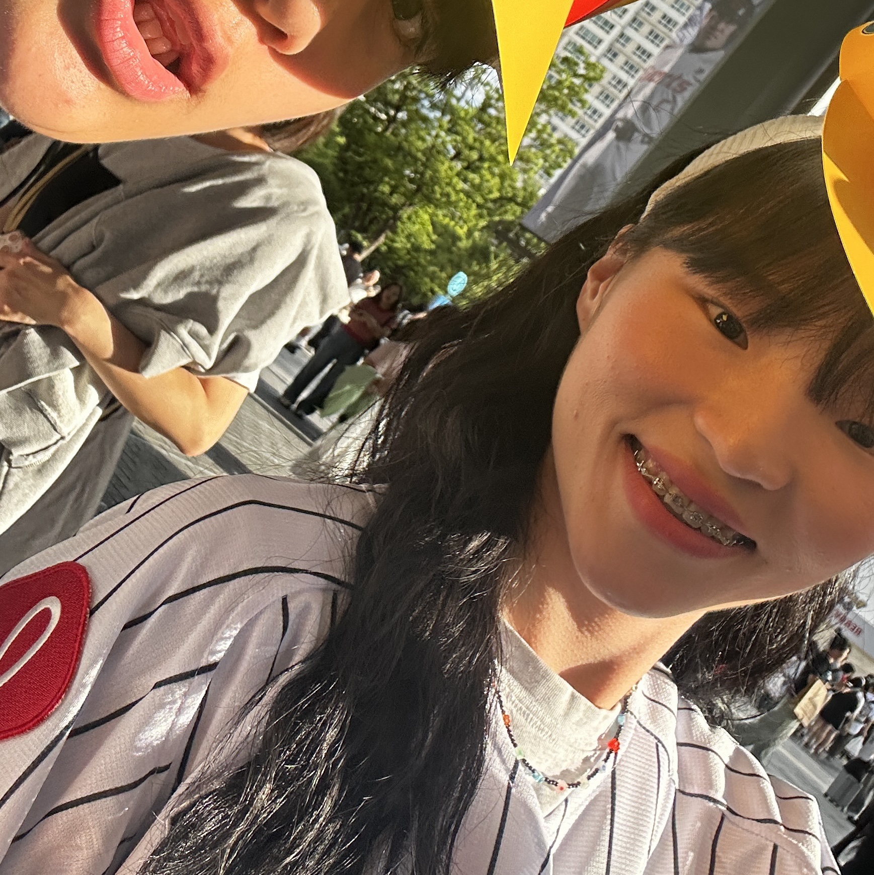 Lotte Giants Old Stripe Professional Uniform Multi (Non Marking Ver.) 착용 스타일 - 5