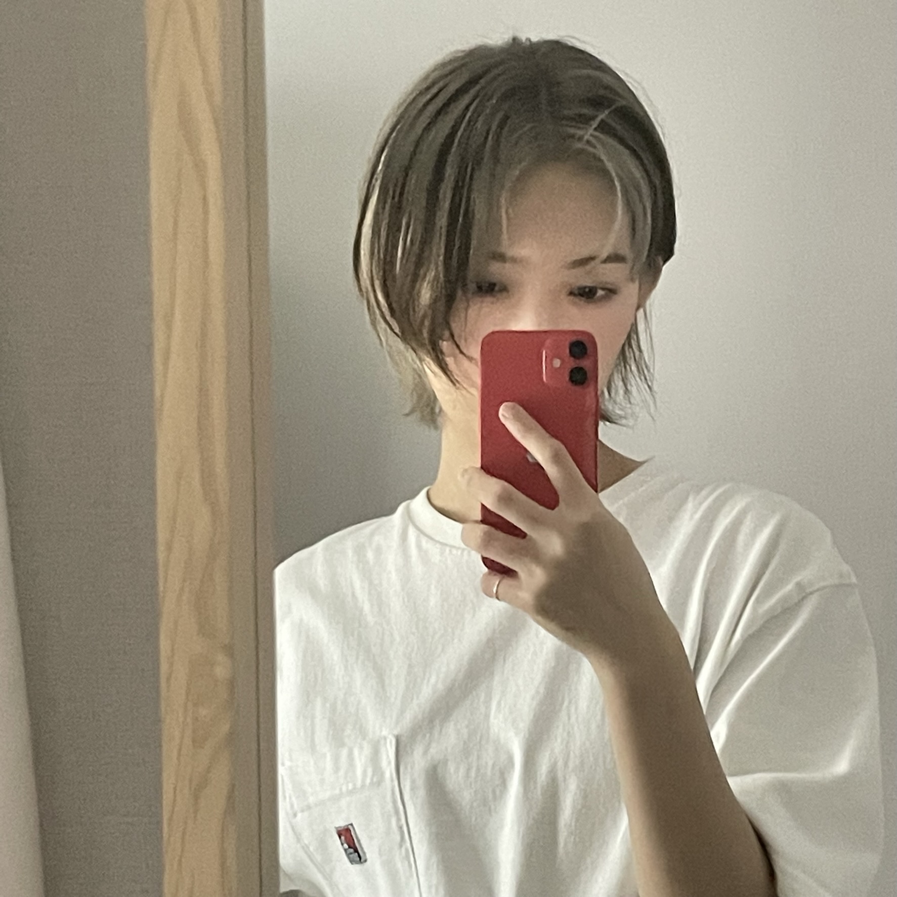 Ben Davis Original Big Pocket T-Shirt White 착용 스타일 - 2