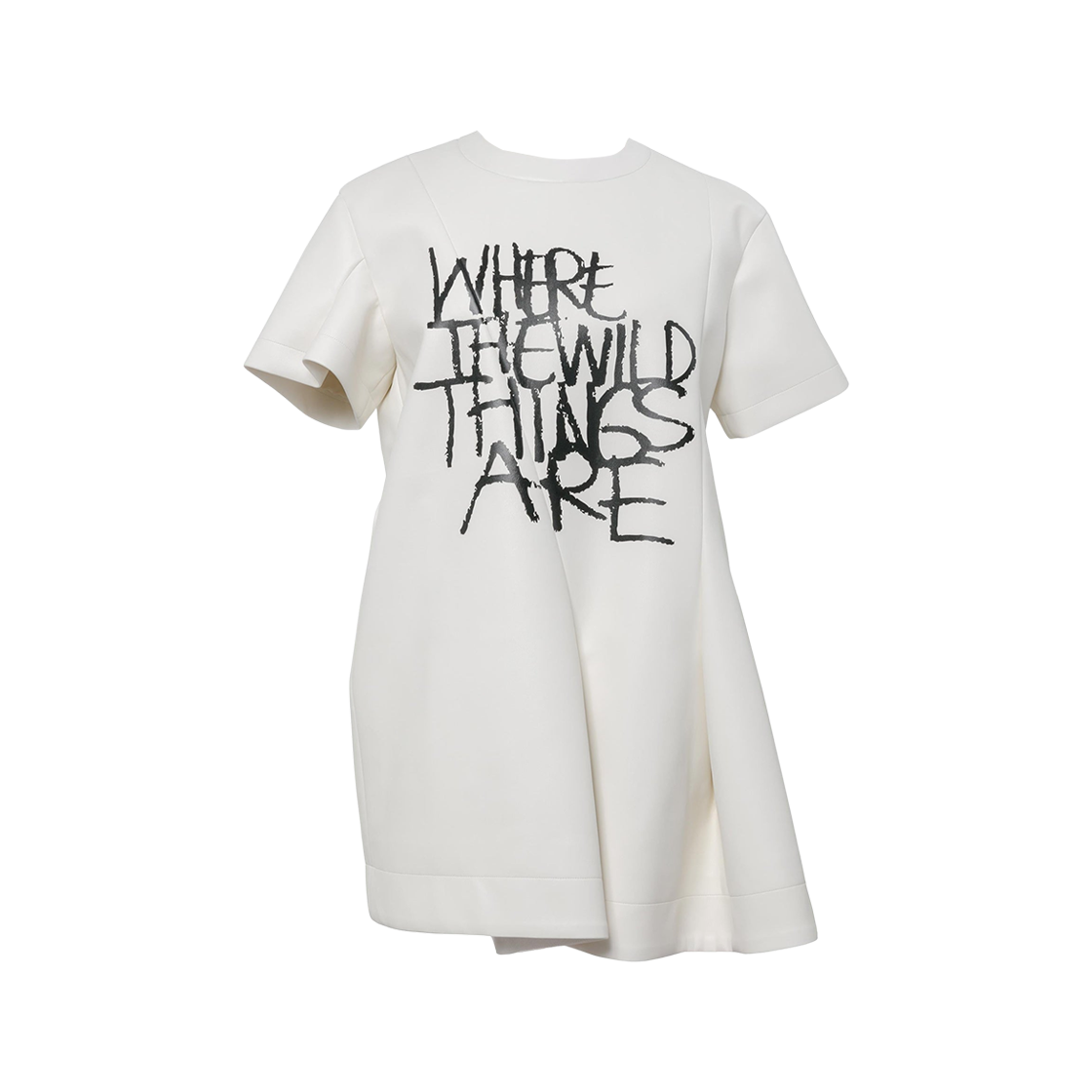 (W) 사카이 웨어 더 와일드 띵즈 아 포우 레더 드레스 오프 화이트((W) Sacai Where The Wild Things Are Faux Leather Dress Off White) - 1