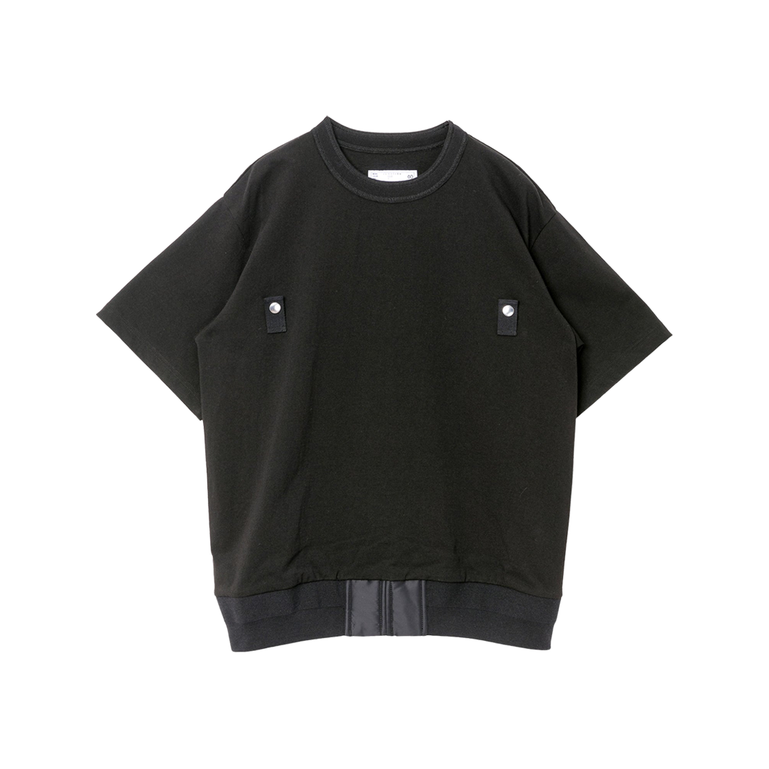 사카이 코튼 저지 티셔츠 블랙(Sacai Cotton Jersey T-Shirt Black) - 1