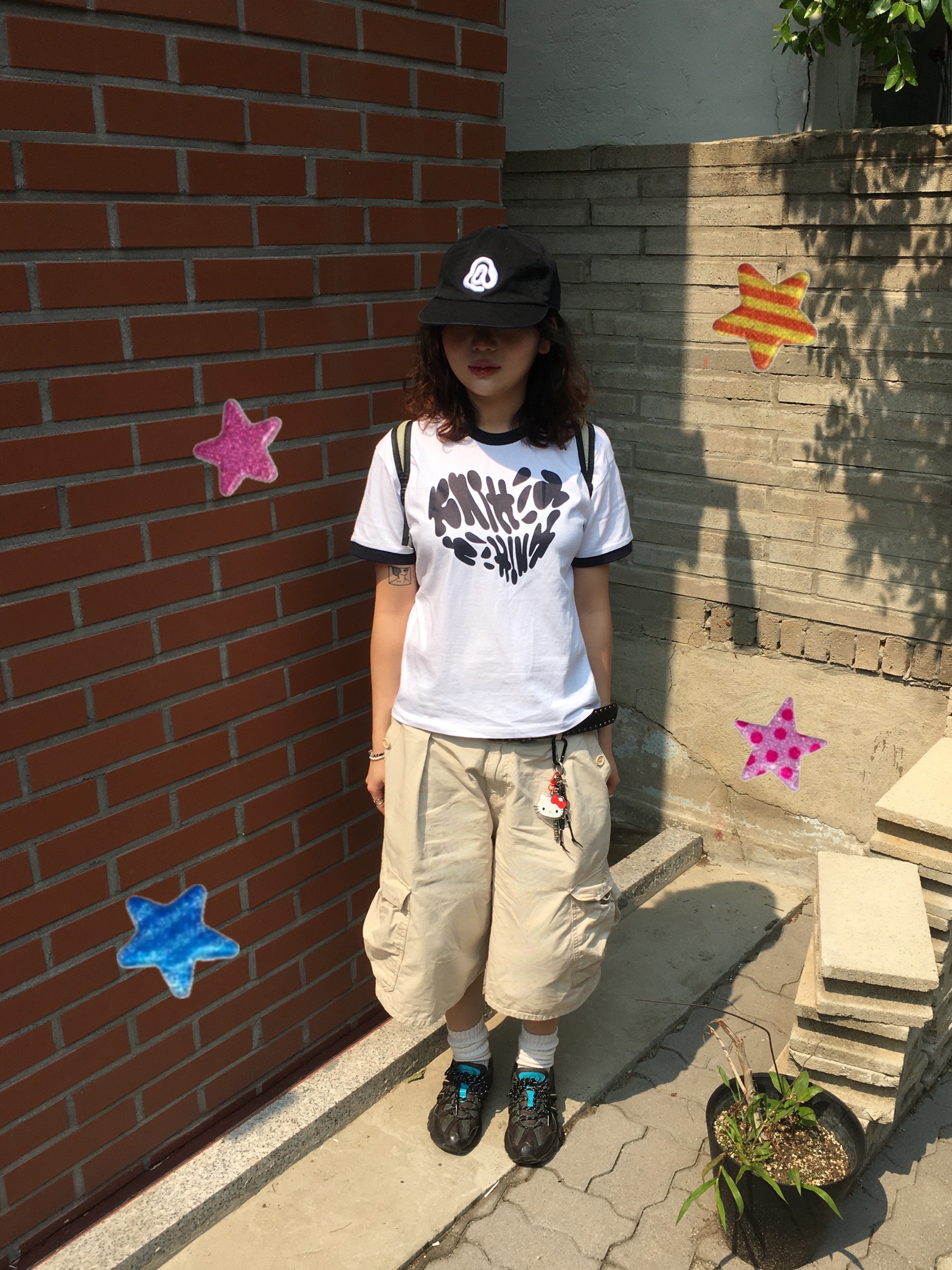 ANNOT A Symbol Logo Washing Cap Black, (W) Asics x Matin Kim Gel-Sonoma 15-50 Black Pure Silver 착용 스타일 - 1