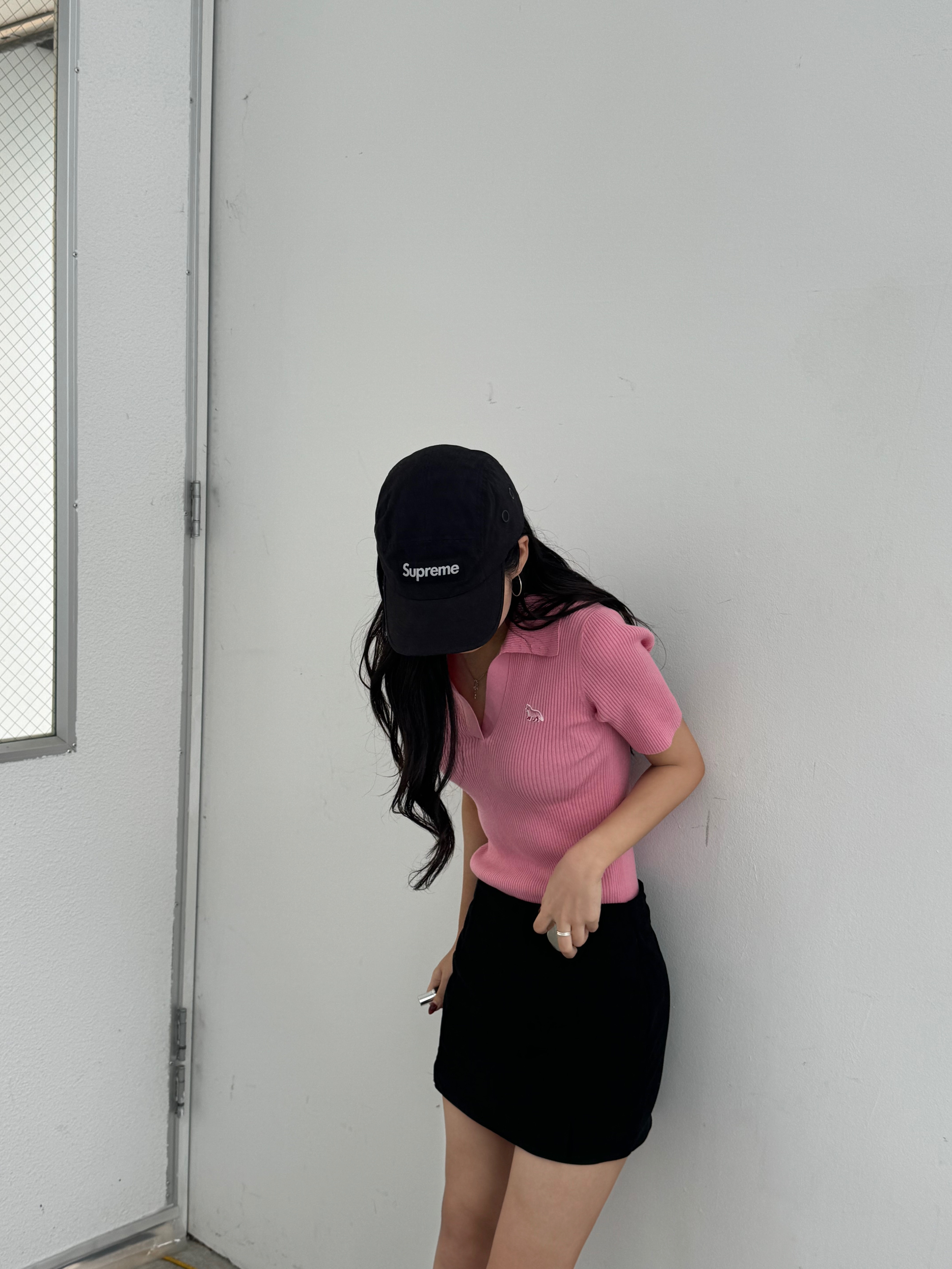 Supreme Military Camp Cap Black - 23SS 착용 스타일 - 7