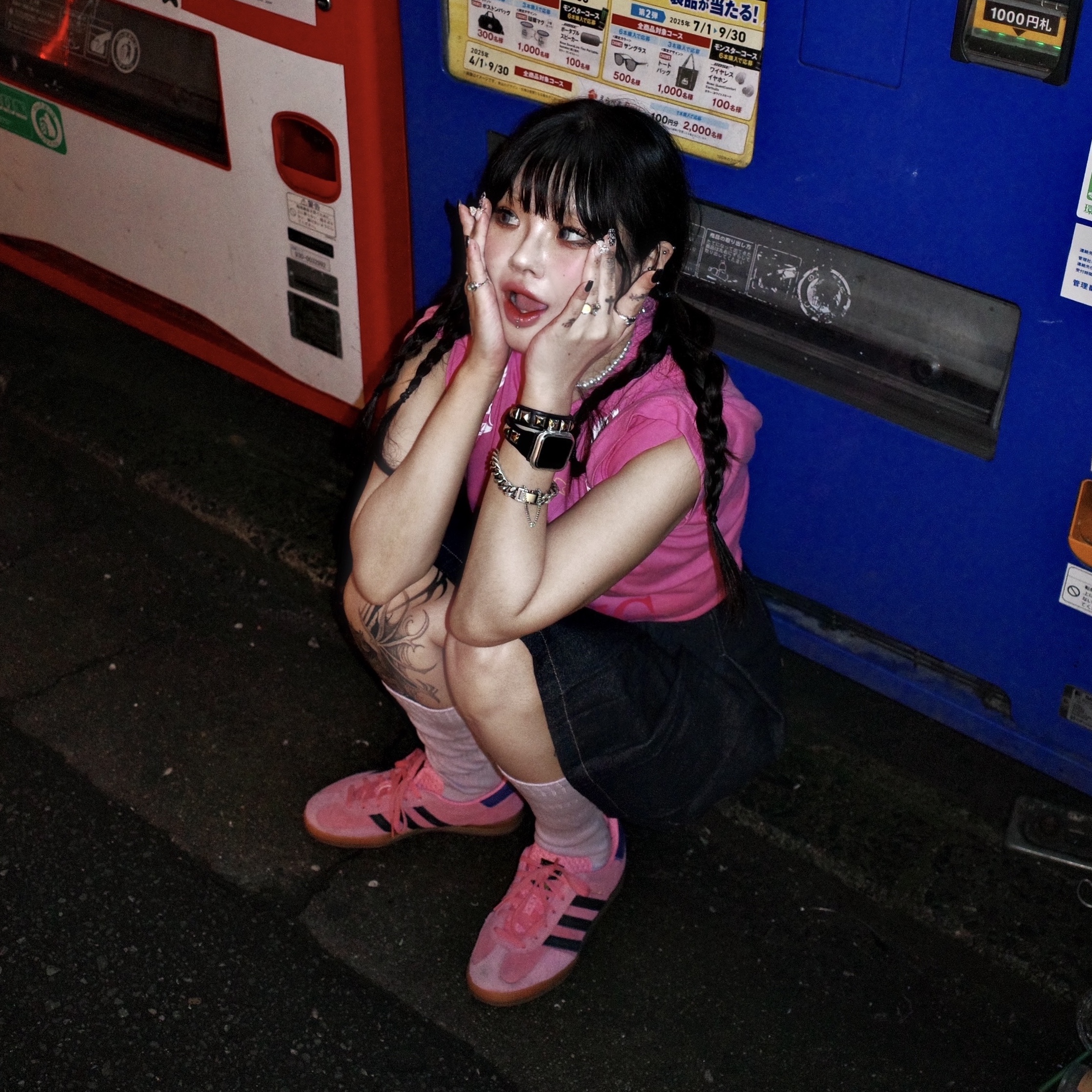 (W) Adidas Gazelle Indoor Bliss Pink 착용 스타일